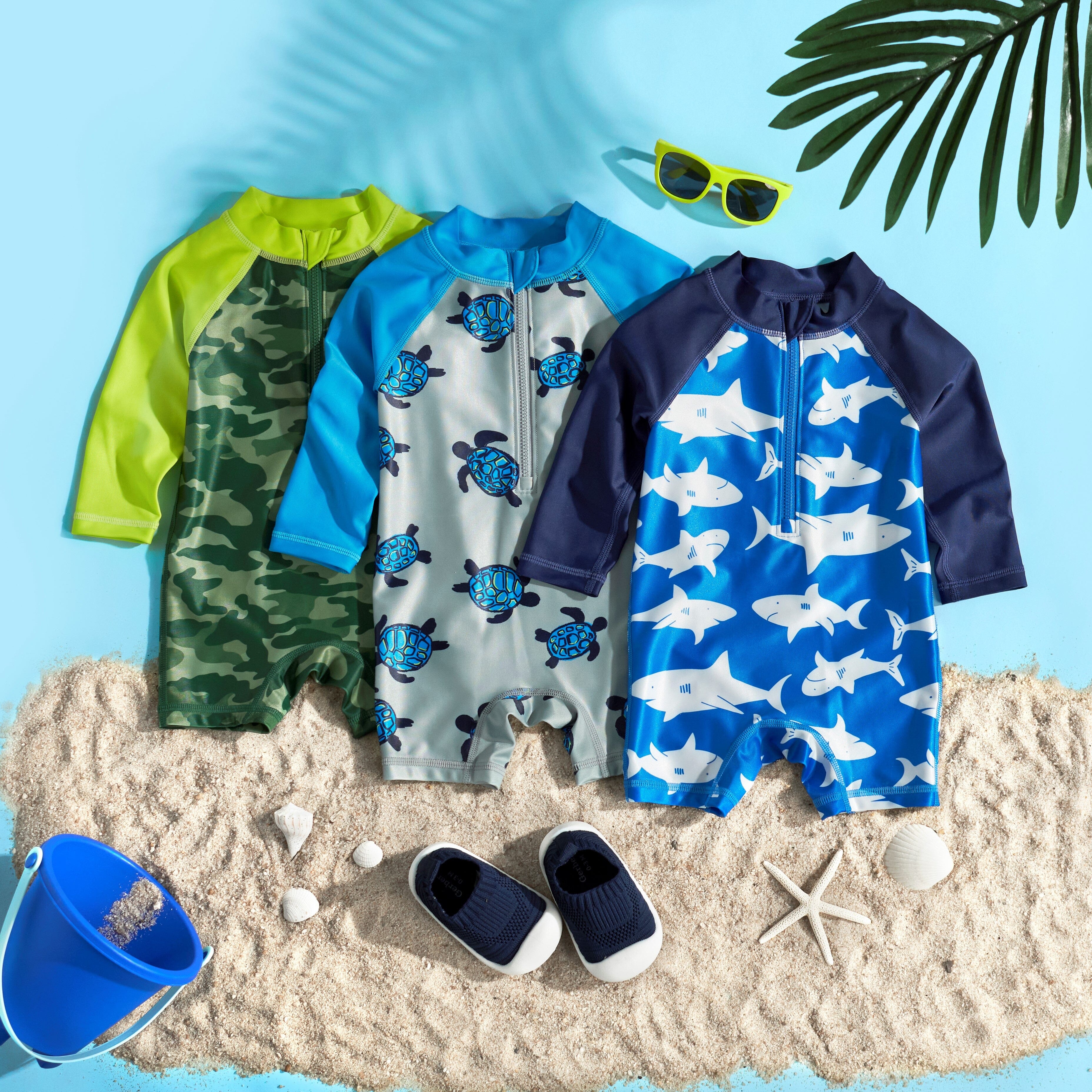 Toddler Boys UPF 50+ Shark Zone Rash Guard, 5T - Image 6