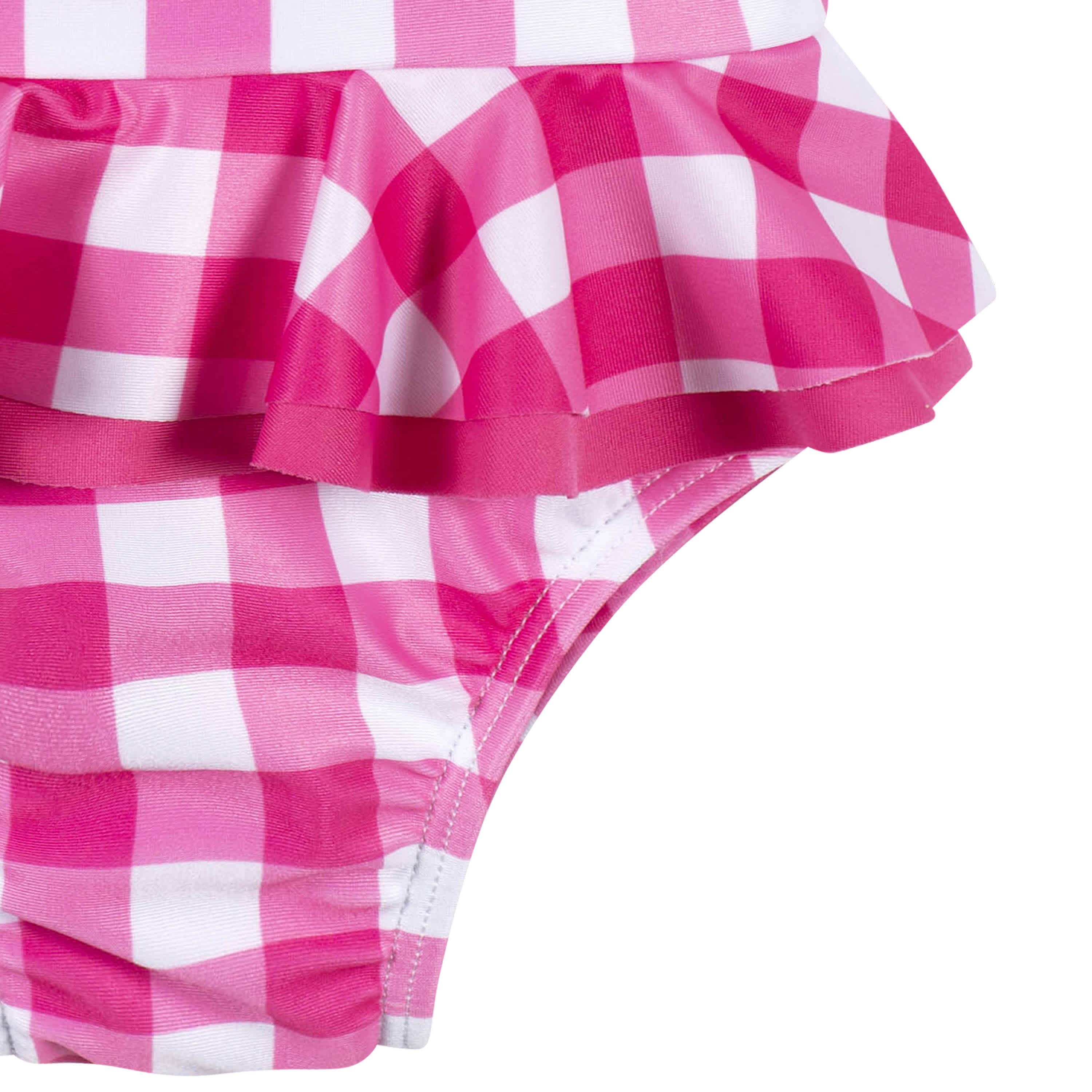 Baby & Toddler Girls UPF 50+ Strawberry Gingham One-Piece Swimsuit - Image 3