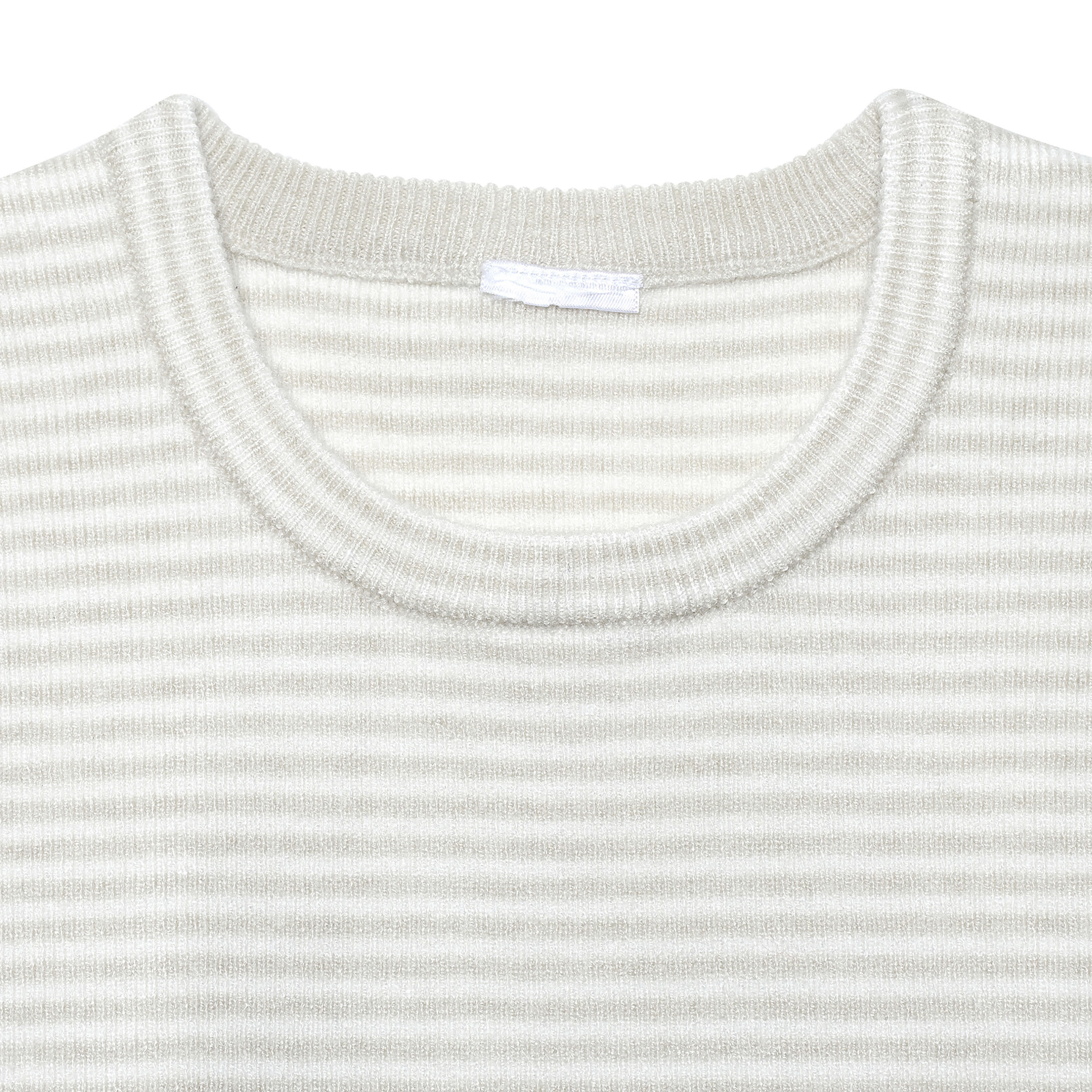 Infant & Toddler Boys Oatmeal Heather Striped Sweater with Pocket - Image 3