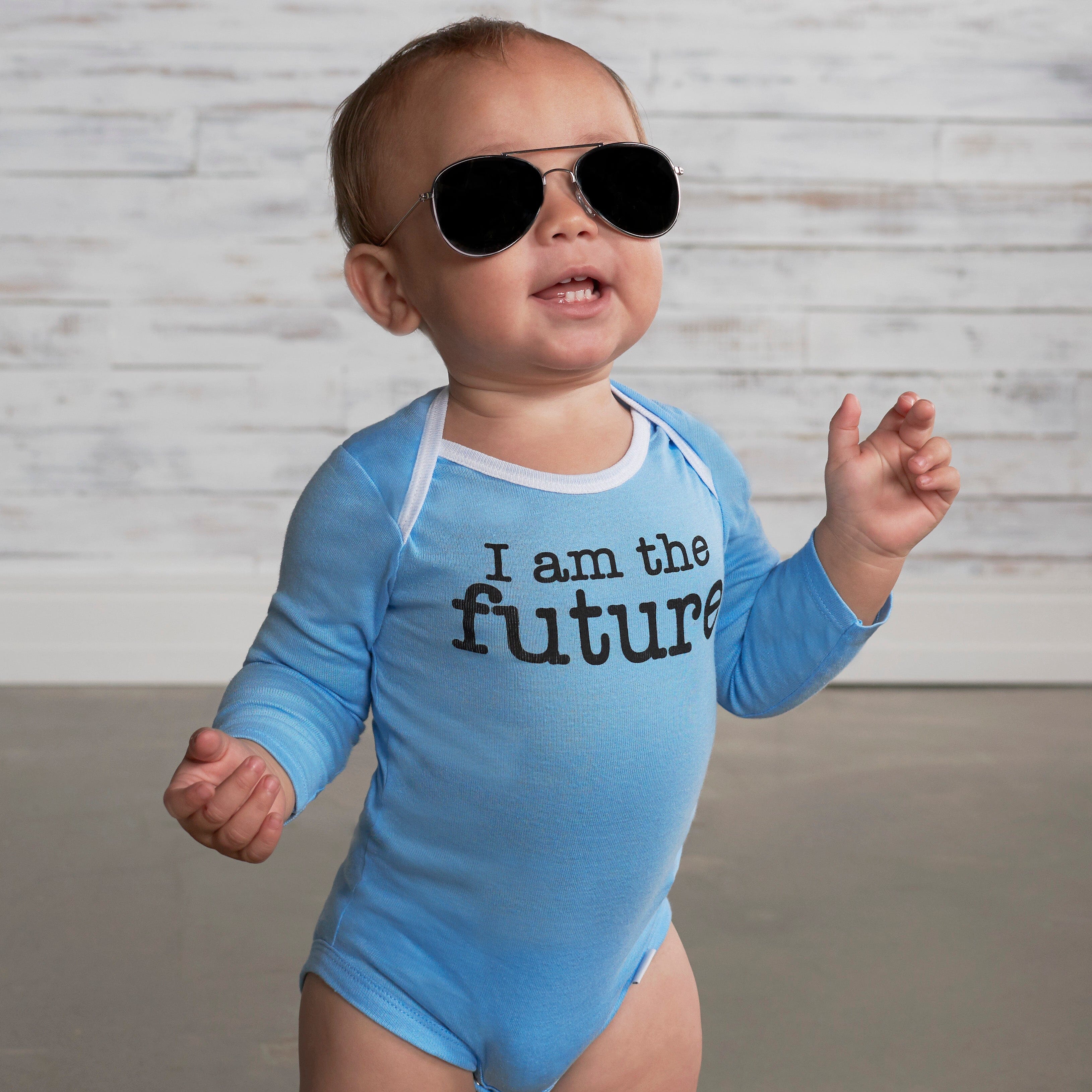 6-Pack Baby Neutral Long Sleeve Onesies® Brand Bodysuits, Newborn - Image 3