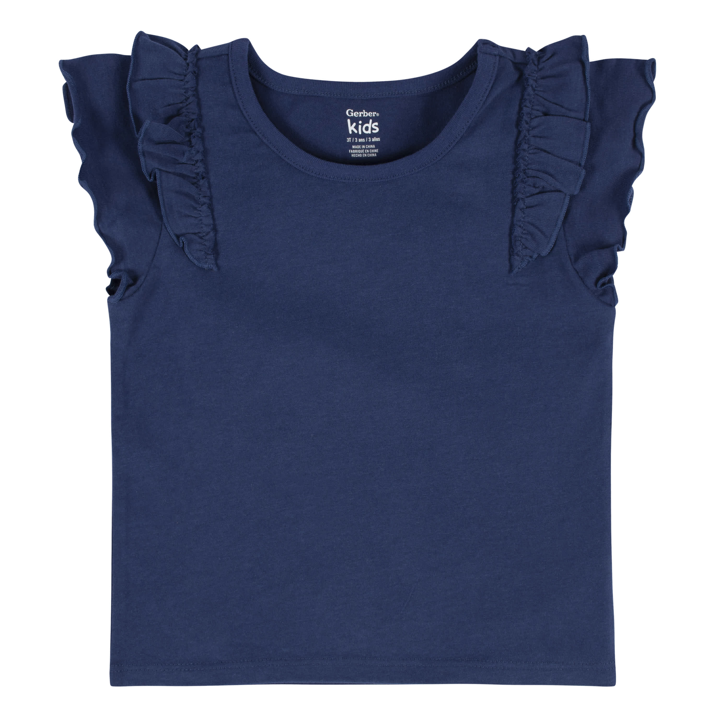 2-Pack Infant Girls Blue Double Ruffle Tops - Image 7