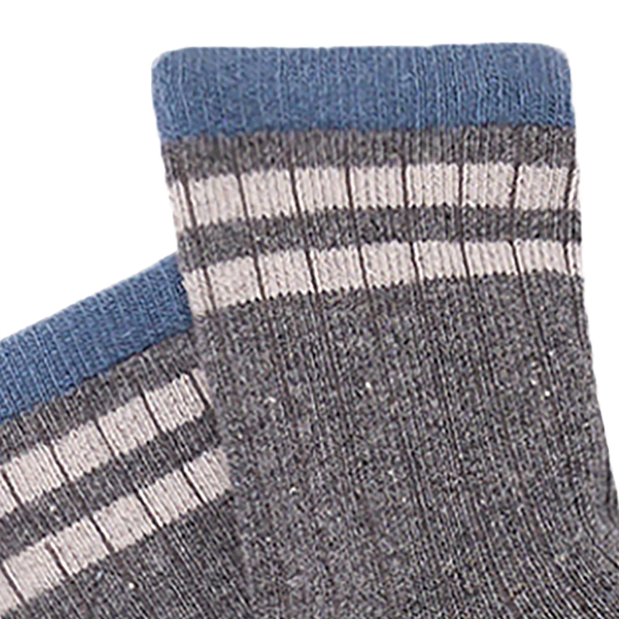2-Pack Toddler Boys Grey Heather Athletic Colorblock Socks - Image 3
