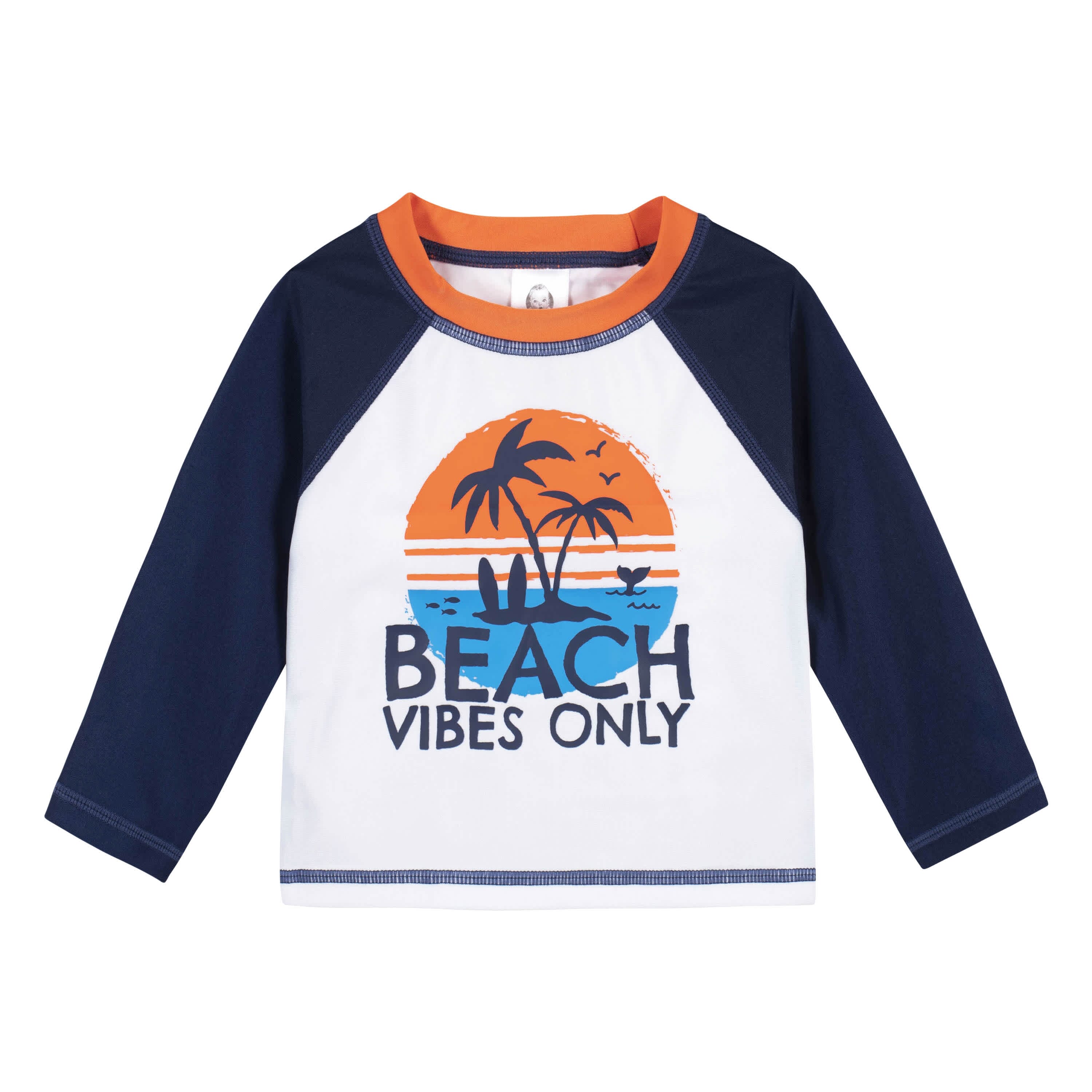 2-Piece Baby & Toddler Boys UPF 50+ Vacation Vibes Rash Guard & Swim Trunks Set - Image 4