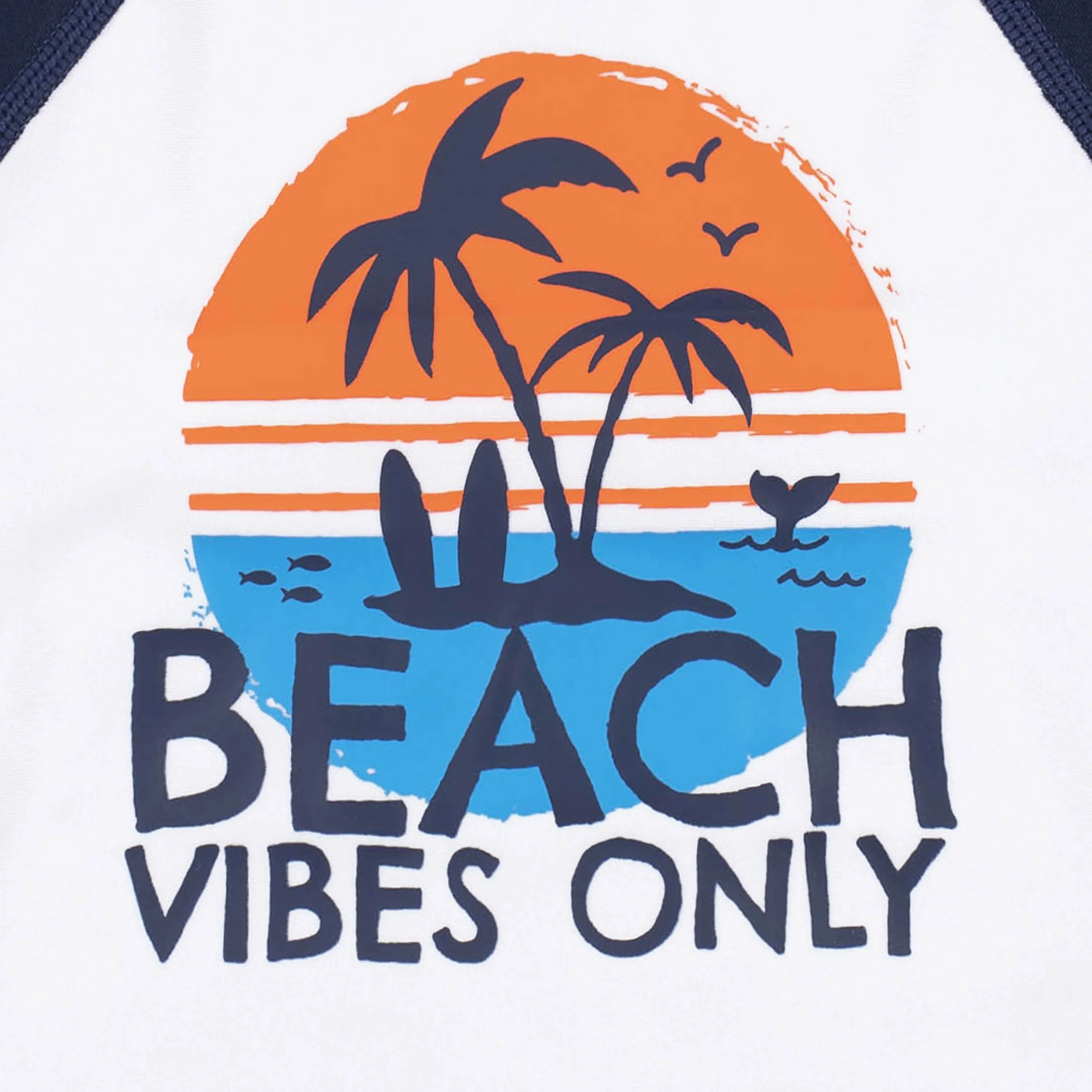 2-Piece Baby & Toddler Boys UPF 50+ Vacation Vibes Rash Guard & Swim Trunks Set - Image 5