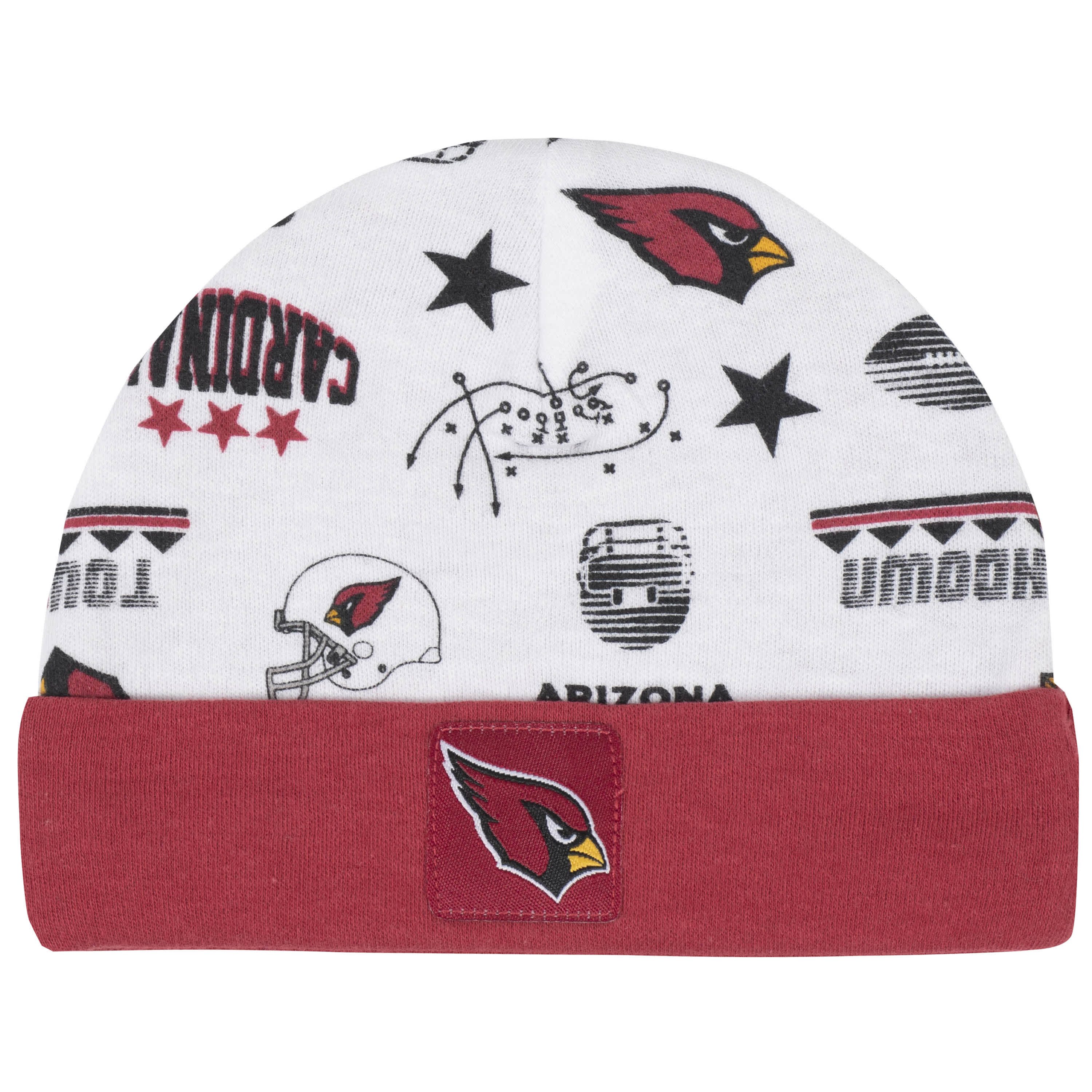 Arizona Cardinals 3-Piece Baby Boys Bodysuit, Bib, and Cap Set - Image 3