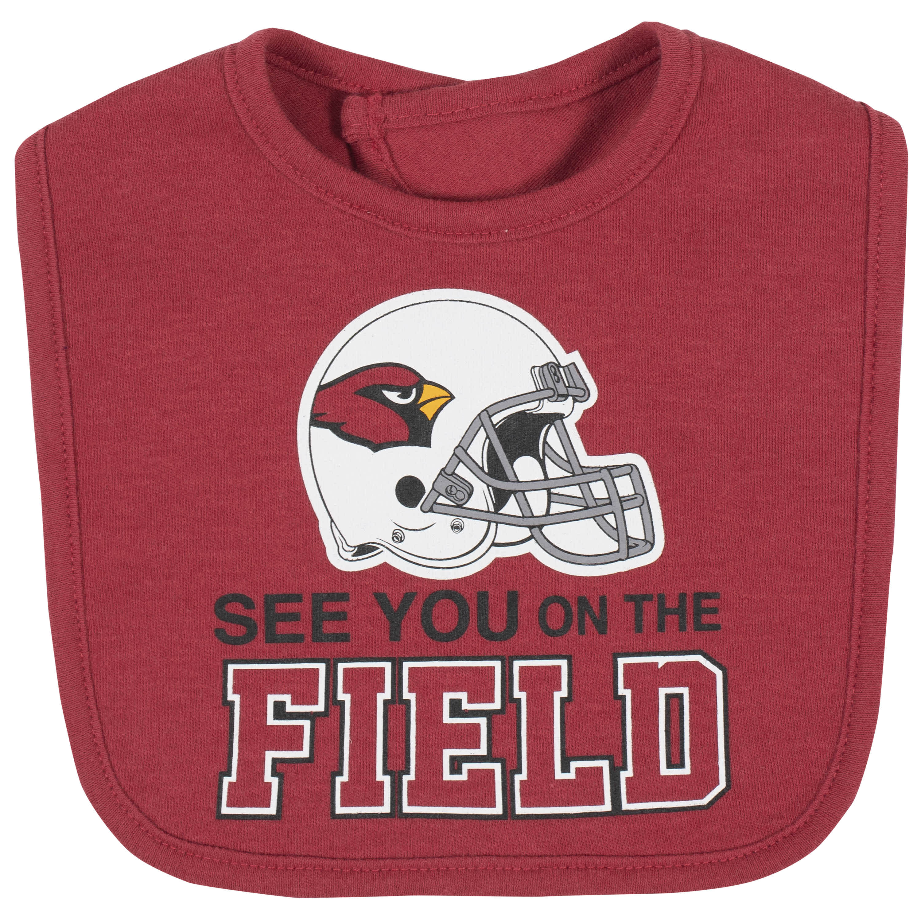 Arizona Cardinals 3-Piece Baby Boys Bodysuit, Bib, and Cap Set - Image 4