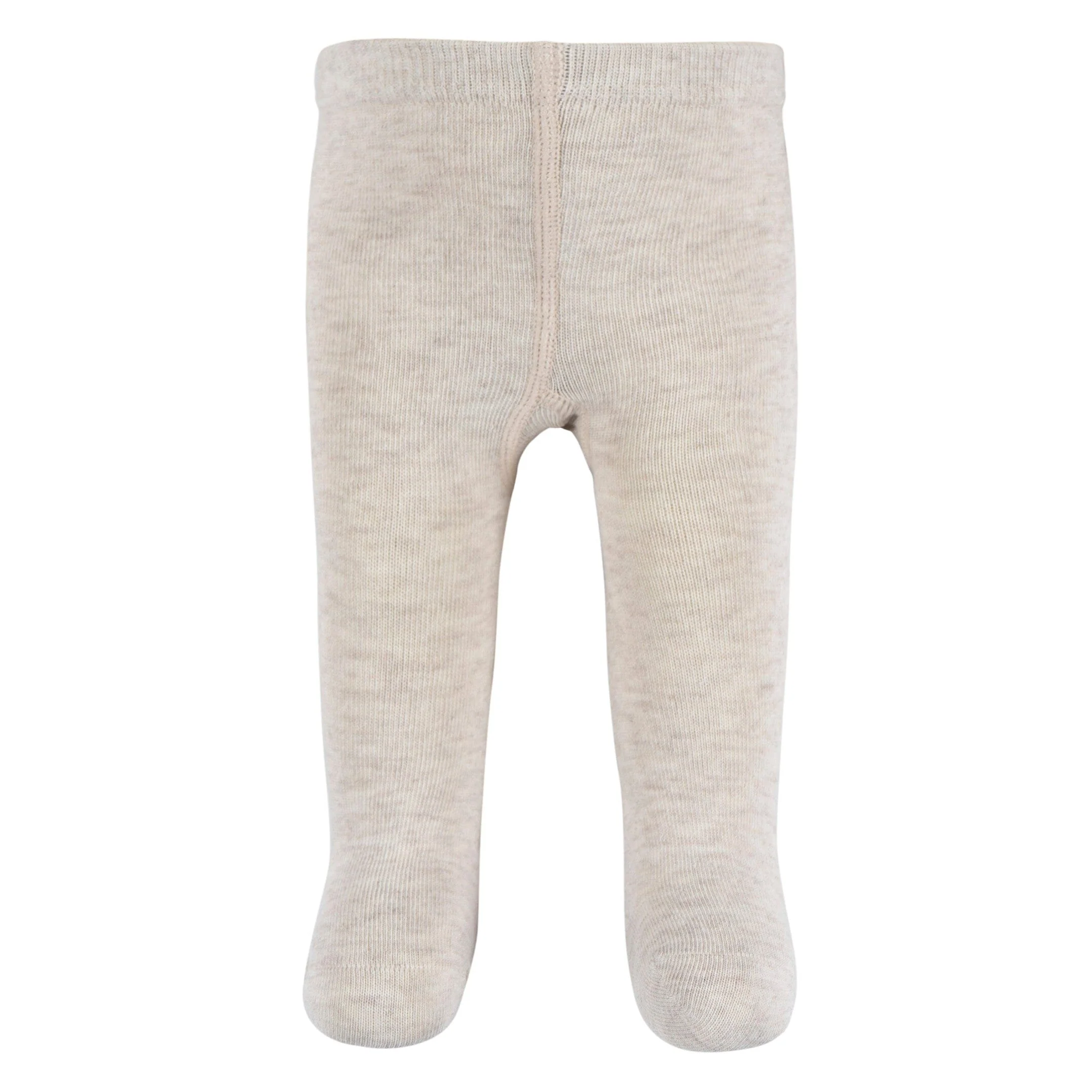 3-Pack Baby and Toddler Girls Oatmeal Heather, Ivory, and Pink Tights - Image 3
