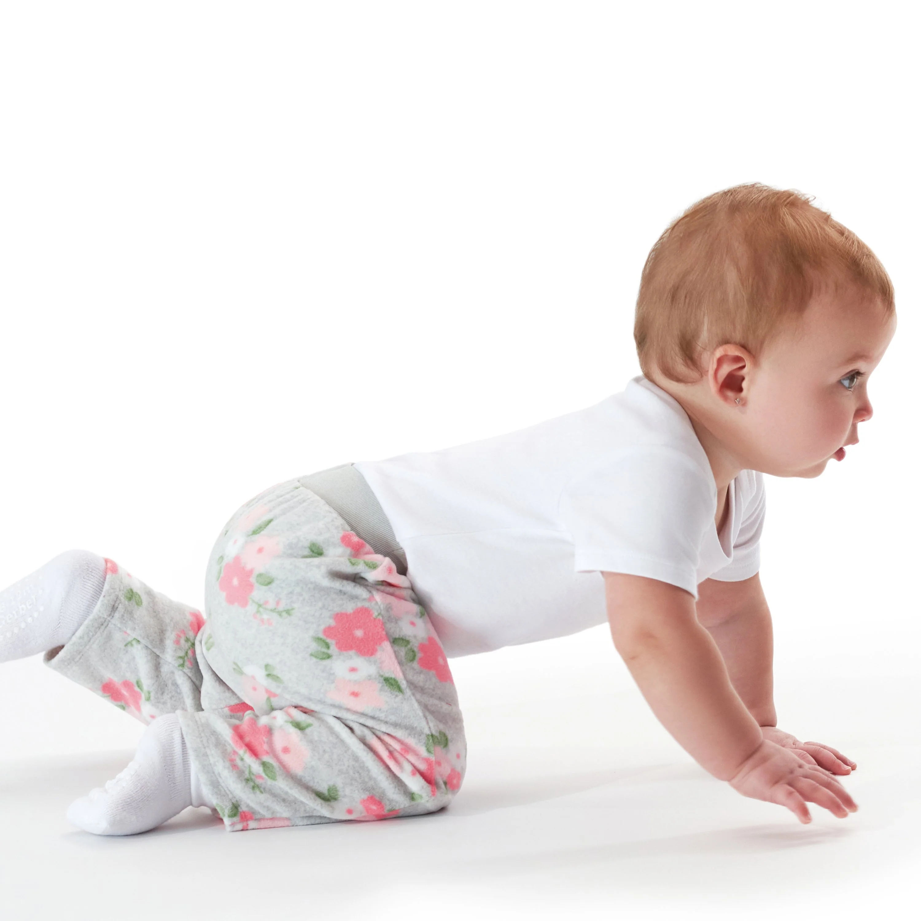 4-Pack Baby Girls Floral Microfleece Pants - Image 3