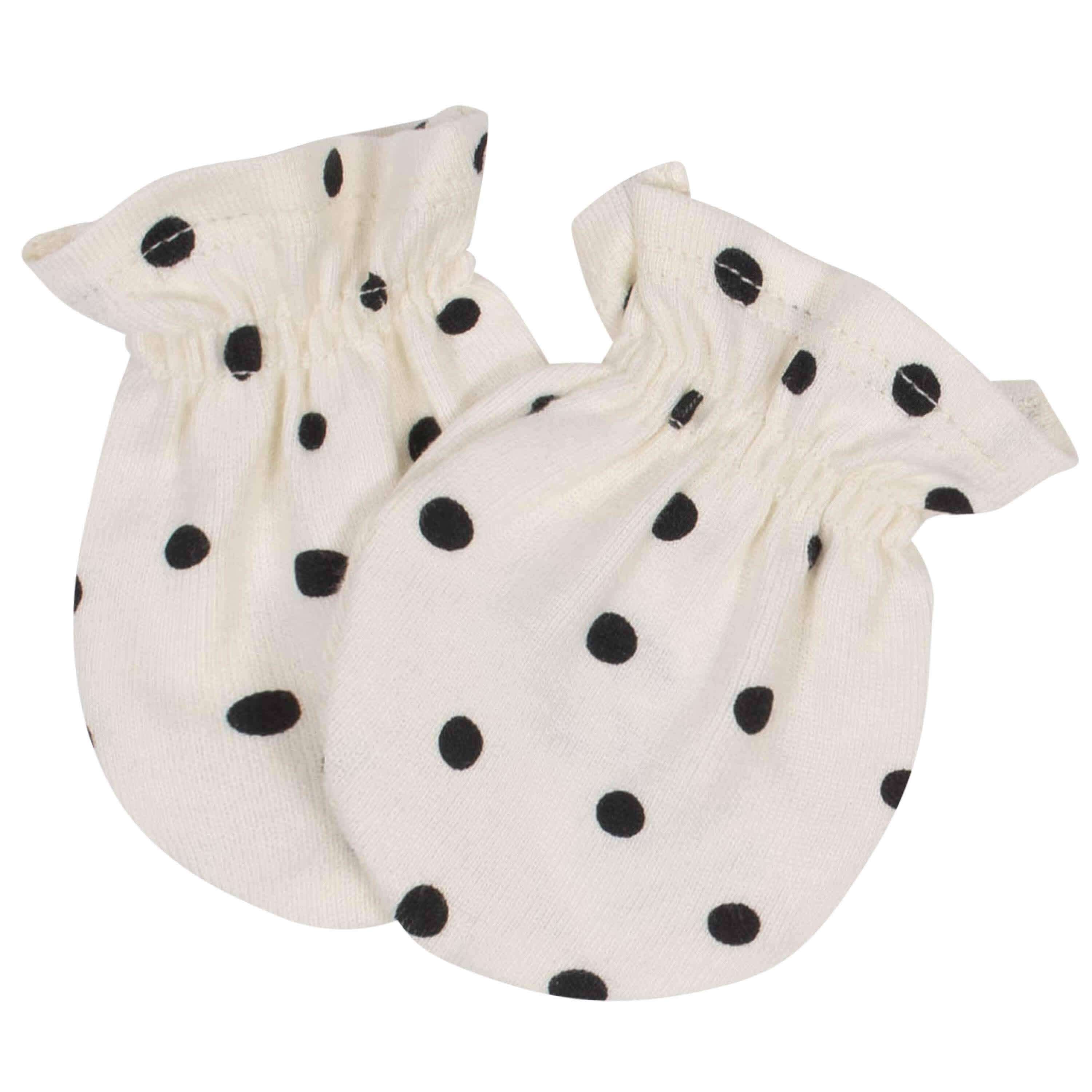 4-Pack Baby Girls Flower Pot No Scratch Mittens - Image 4