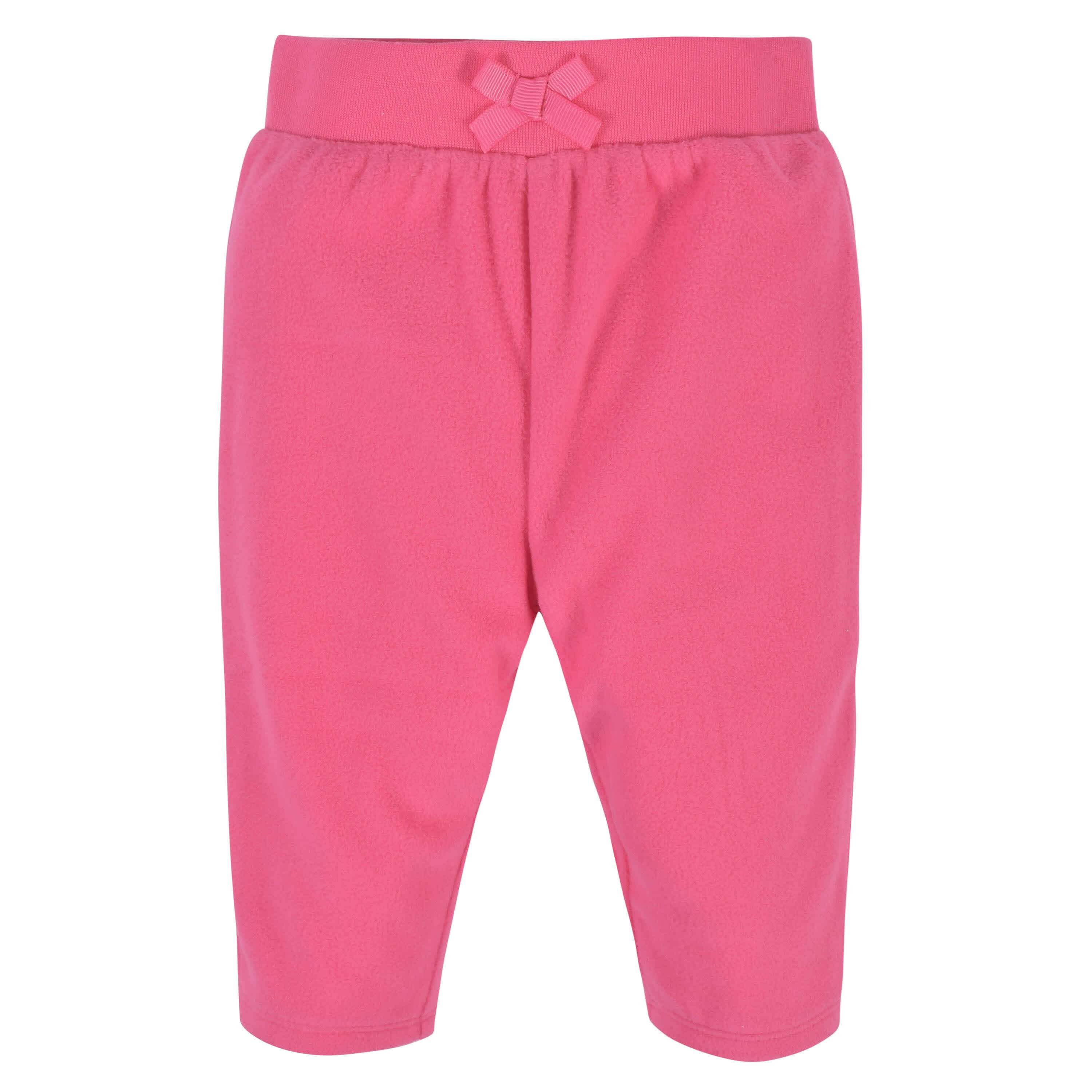 4-Pack Baby Girls Pink, Gray, & Black Microfleece Pants - Image 5