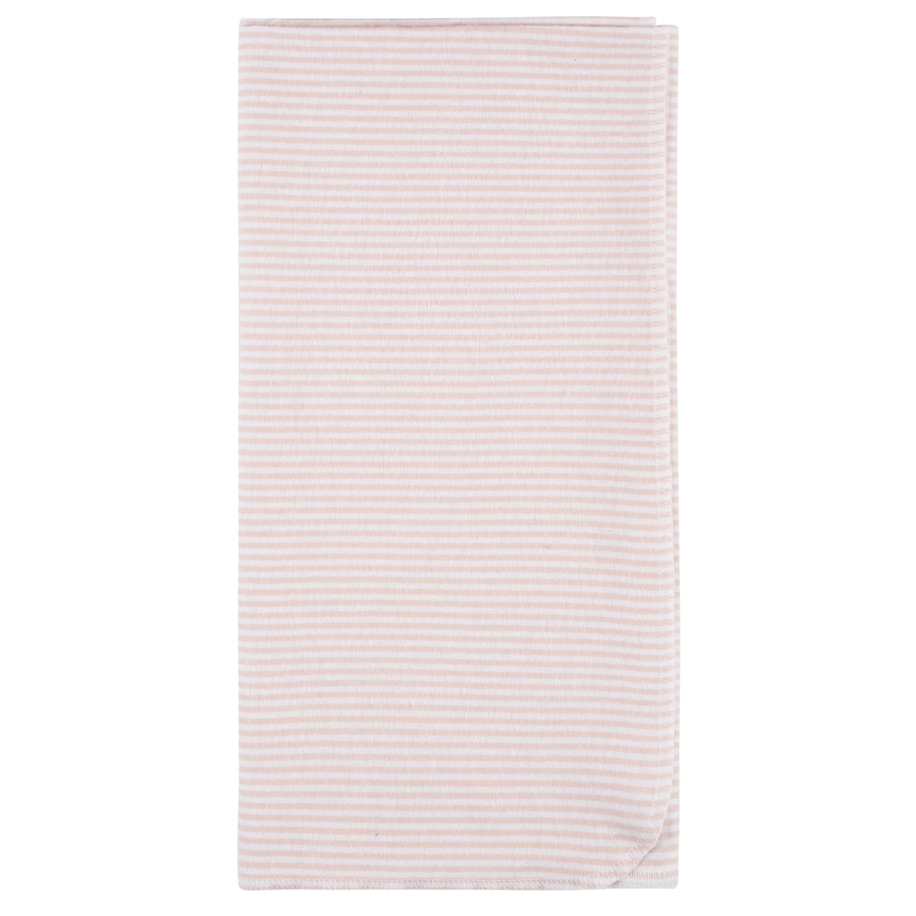5-Pack Baby Girls Pink Safari Flannel Receiving Blankets - Image 4