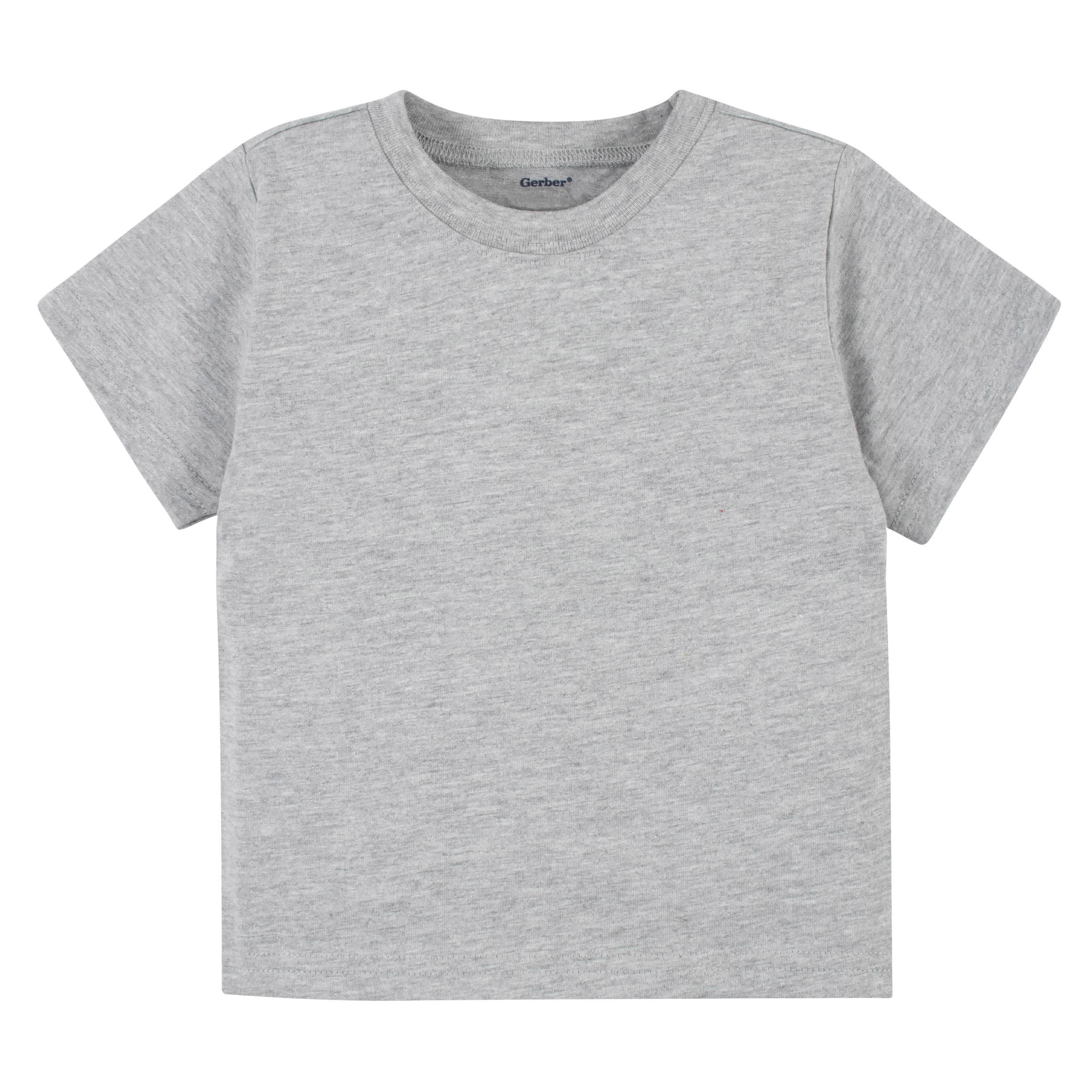 5-Pack Infant & Toddler Heather Grey Premium Short Sleeve Tees - Image 6