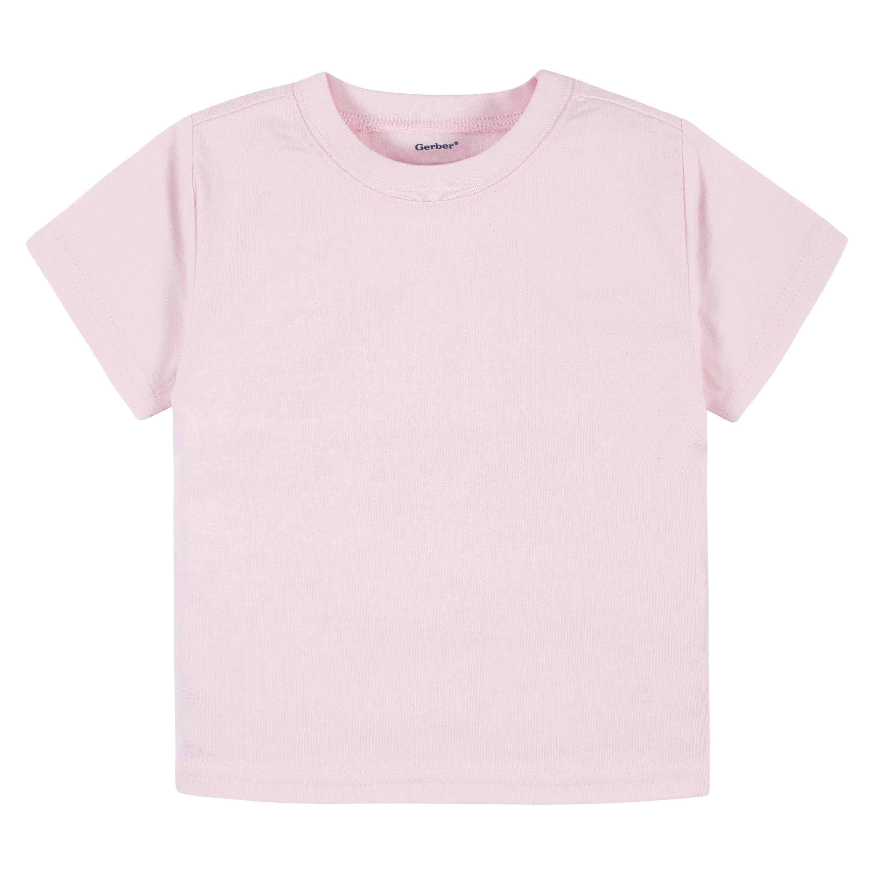 5-Pack Infant & Toddler Light Pink Premium Short Sleeve Tees - Image 6