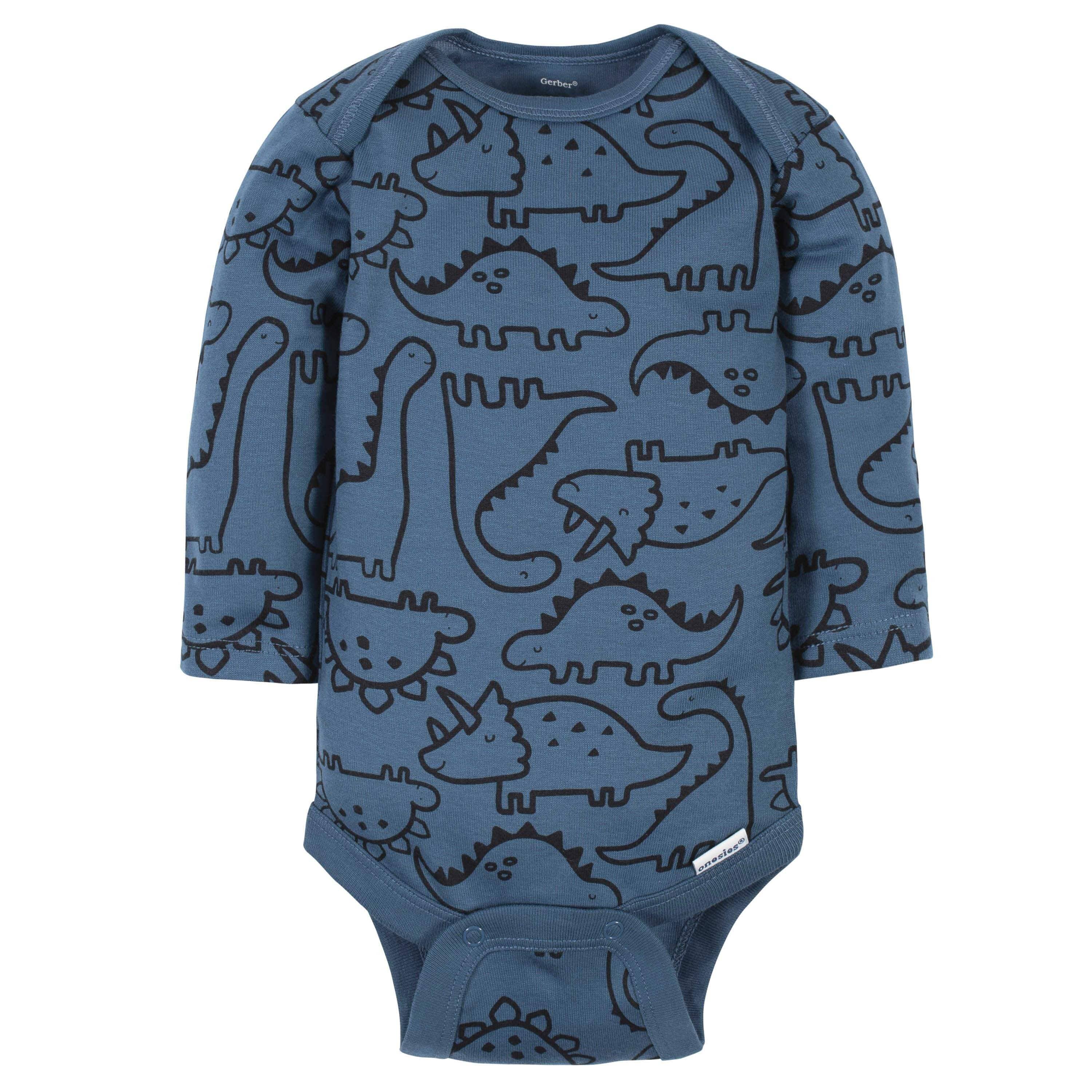 6-Pack Baby Boys Dinosaur Long Sleeve Onesies® Bodysuits - Image 5