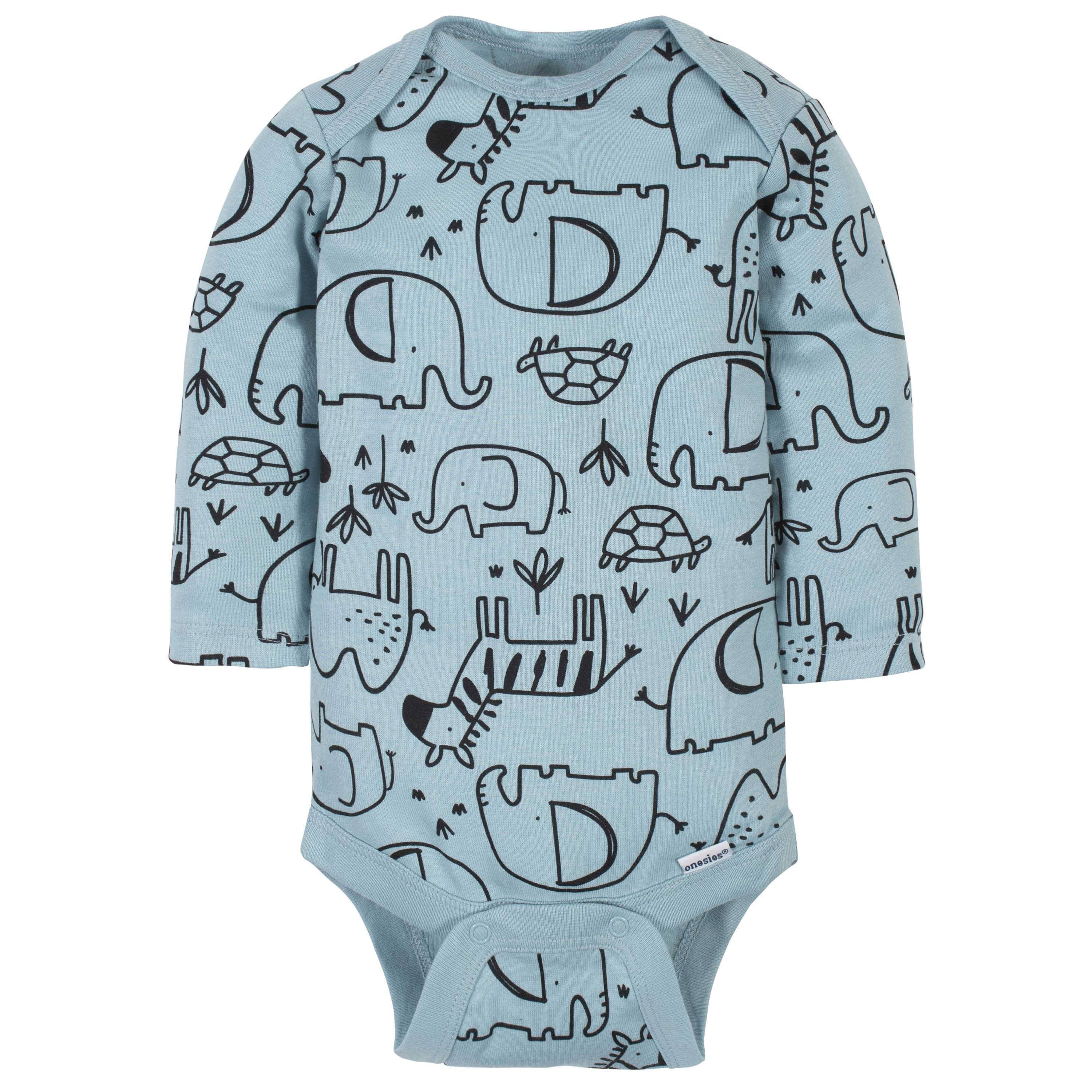 6-Pack Baby Boys Jungle Long Sleeve Onesies® Bodysuits - Image 4