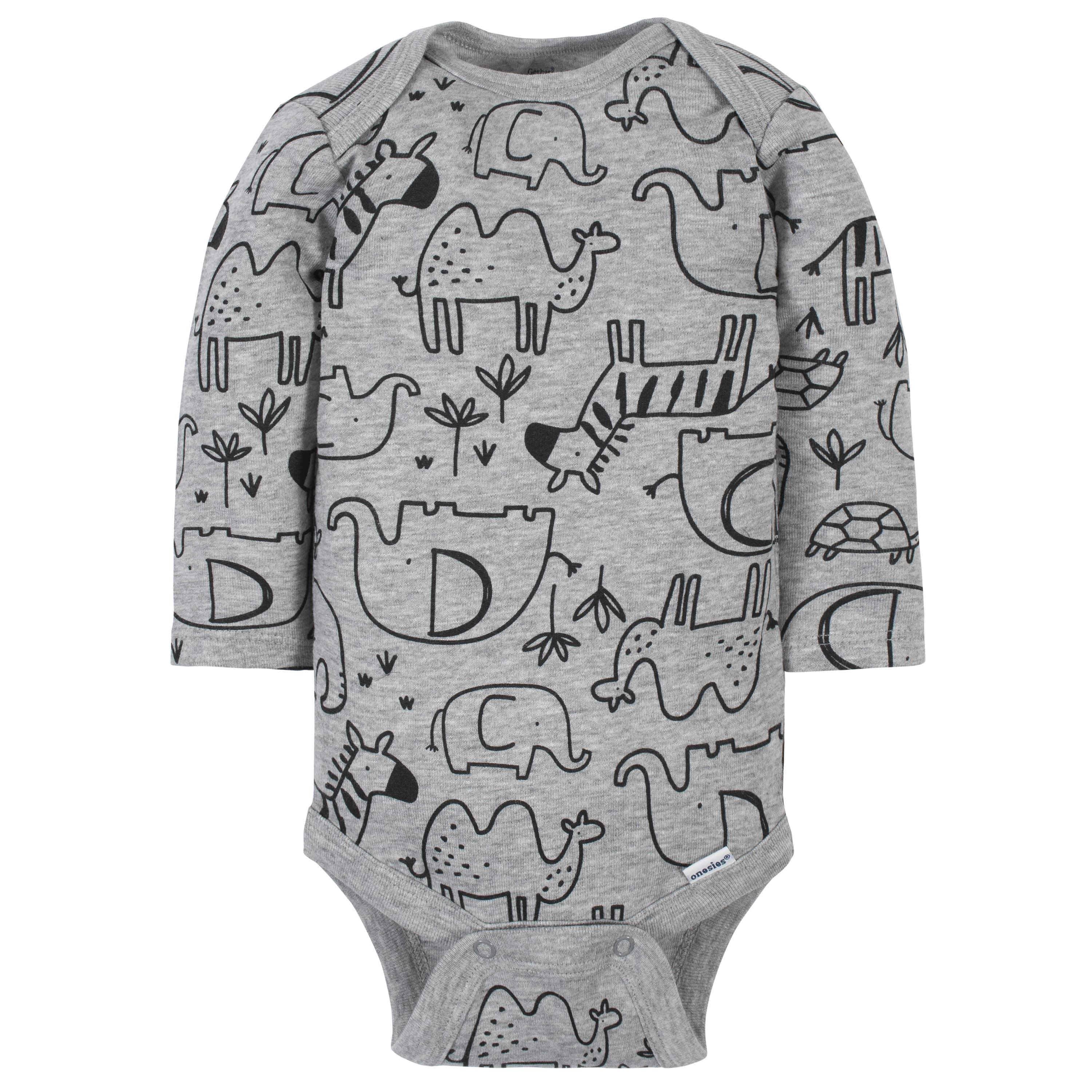 6-Pack Baby Boys Jungle Long Sleeve Onesies® Bodysuits - Image 5