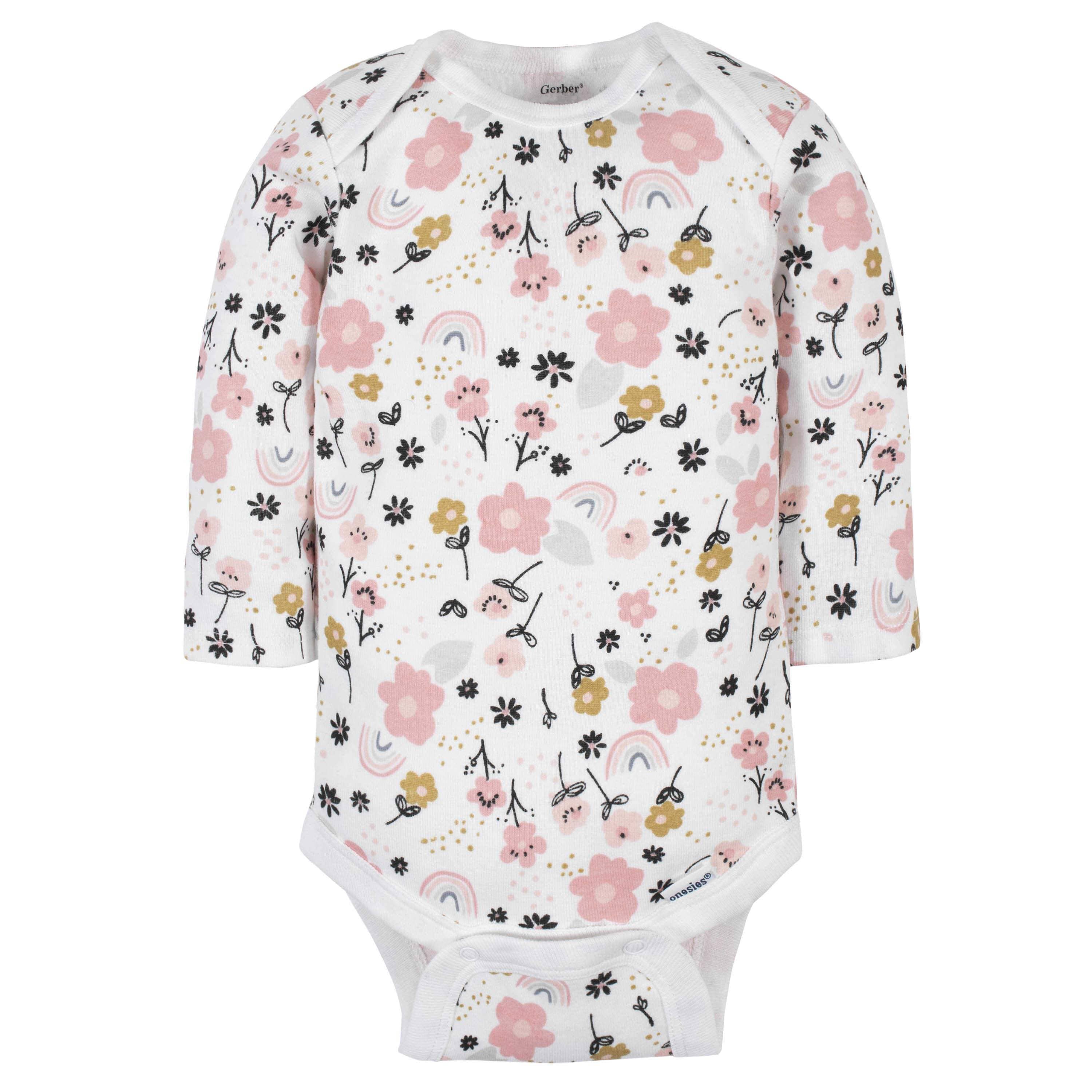 6-Pack Baby Girls Bear Long Sleeve Onesies® Bodysuits - Image 4