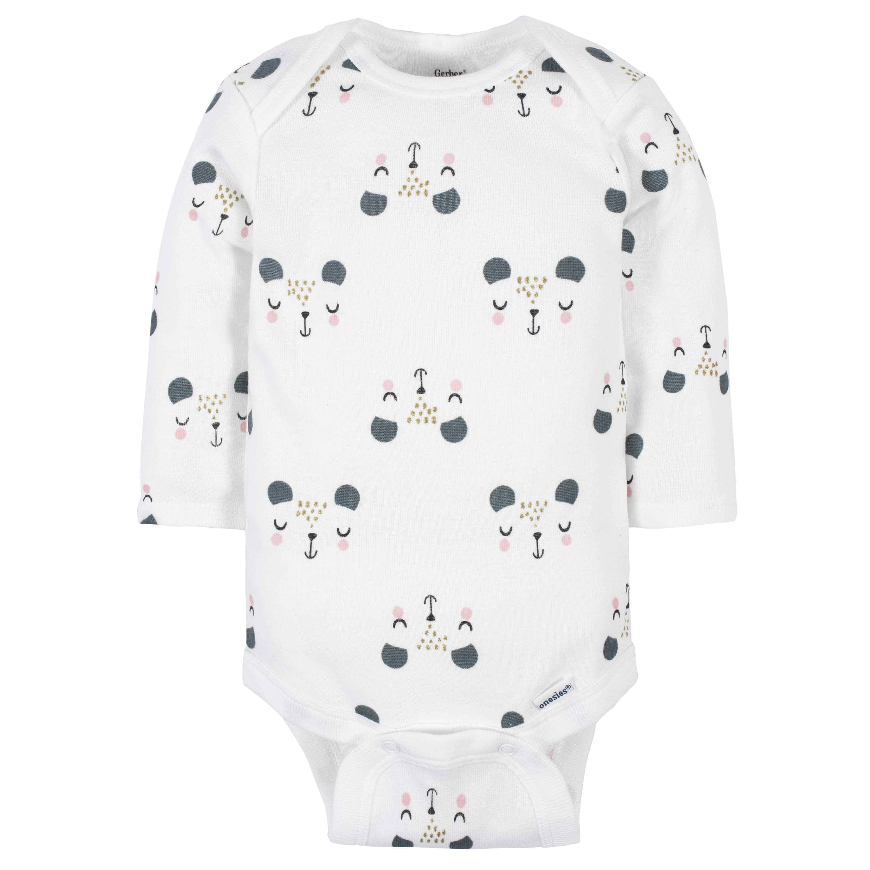 6-Pack Baby Girls Bear Long Sleeve Onesies® Bodysuits - Image 6