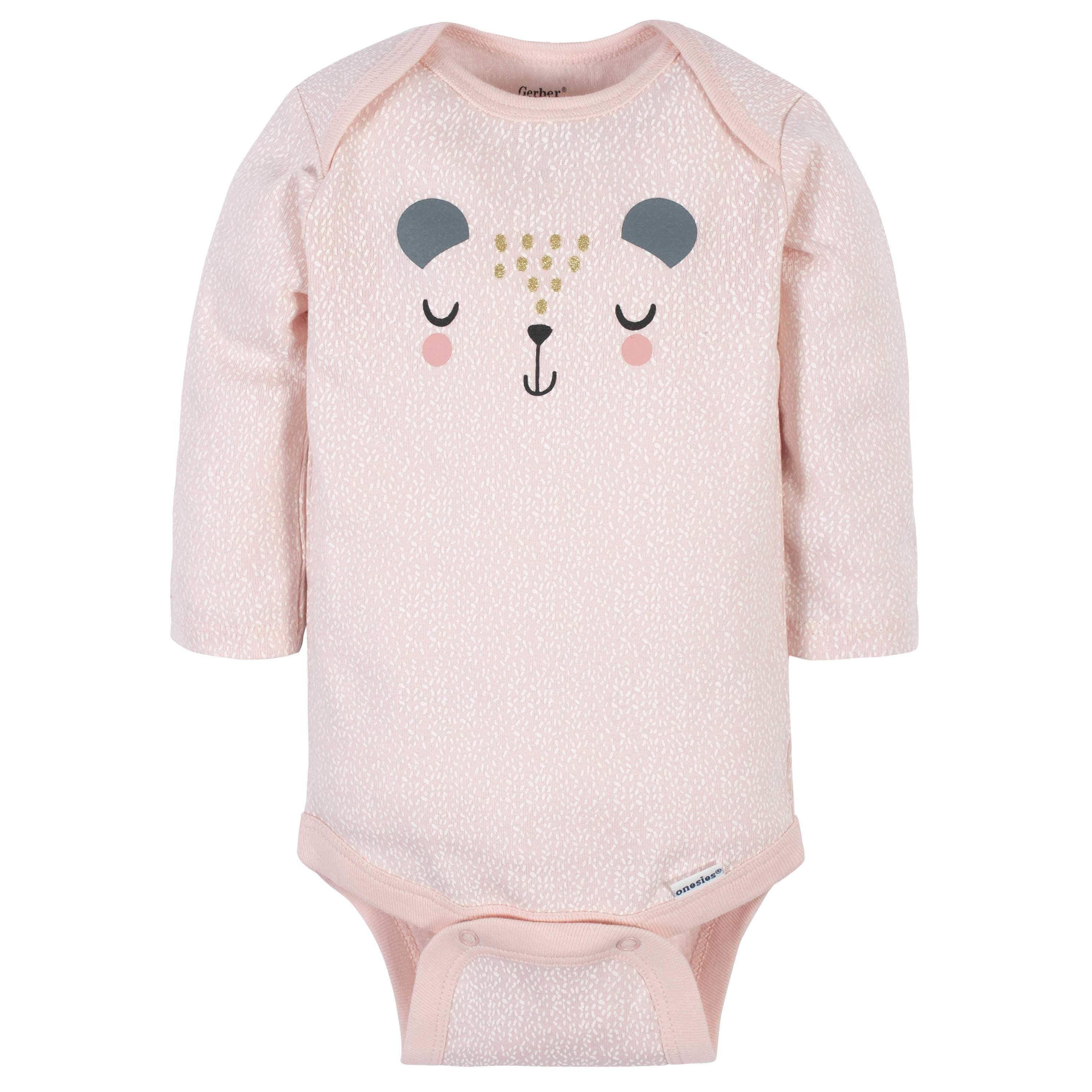 6-Pack Baby Girls Bear Long Sleeve Onesies® Bodysuits - Image 7