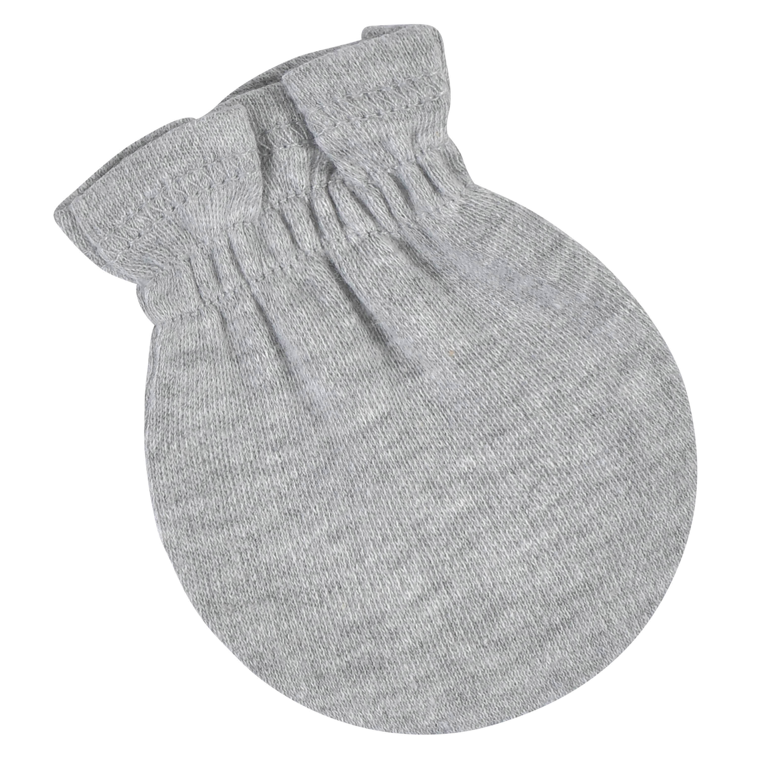 8-Pack Baby Neutral Gray Heather No Scratch Mittens - Image 3