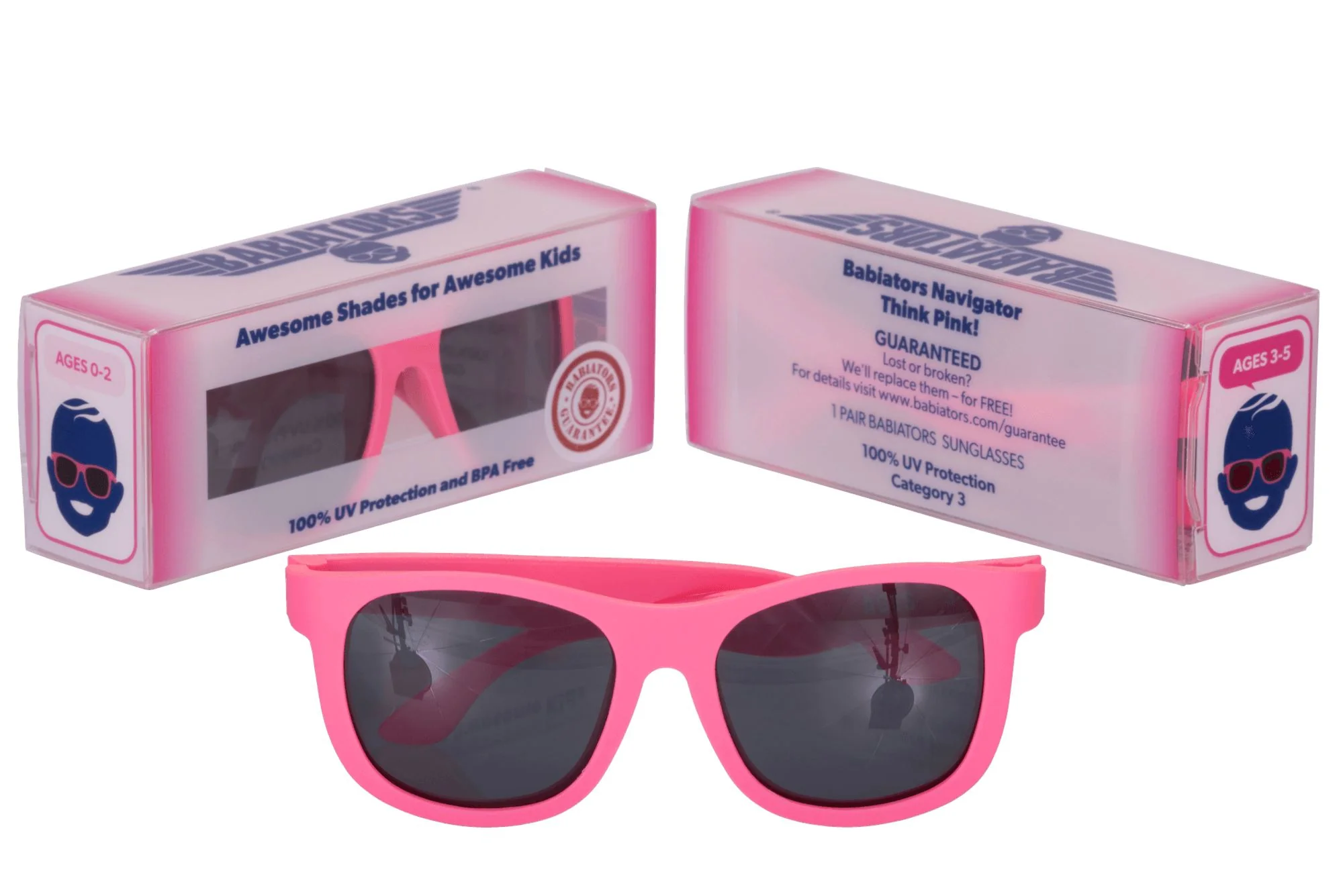 Toddler Girl Think Pink! Navigator Sunglasses - Image 4