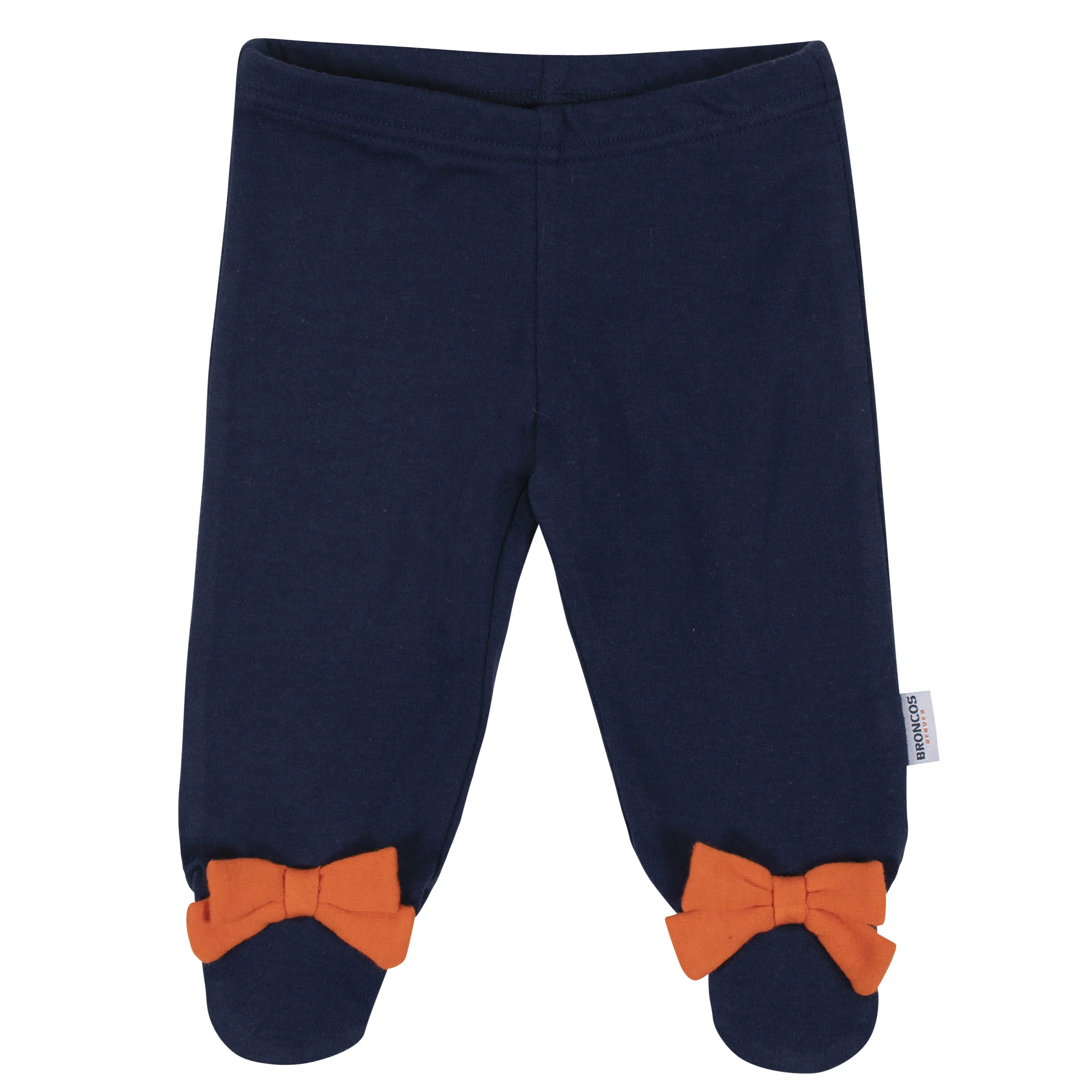 3-Piece Baby Girls Denver Broncos Bodysuit, Footed Pant, and Cap Set - Image 3