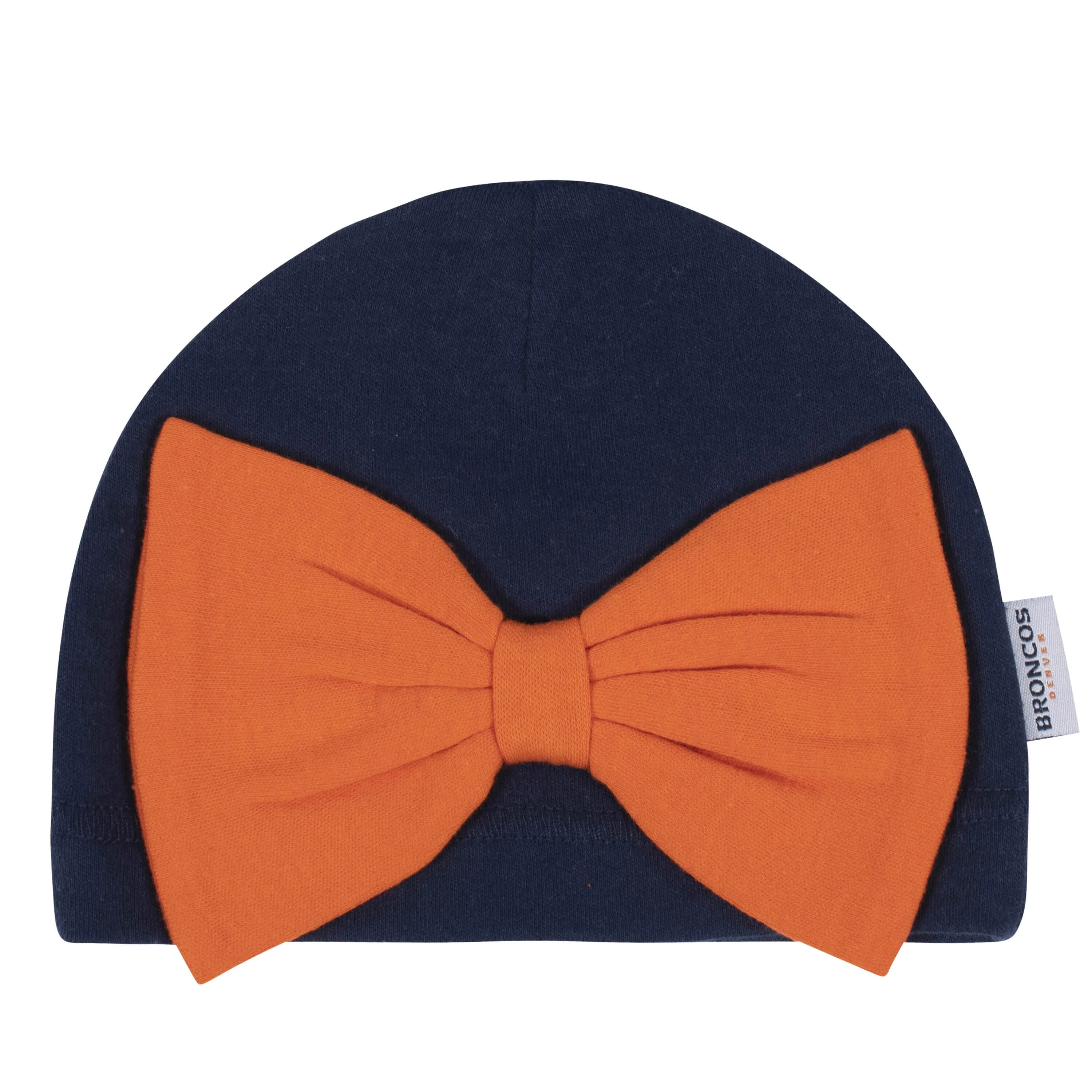 3-Piece Baby Girls Denver Broncos Bodysuit, Footed Pant, and Cap Set - Image 4