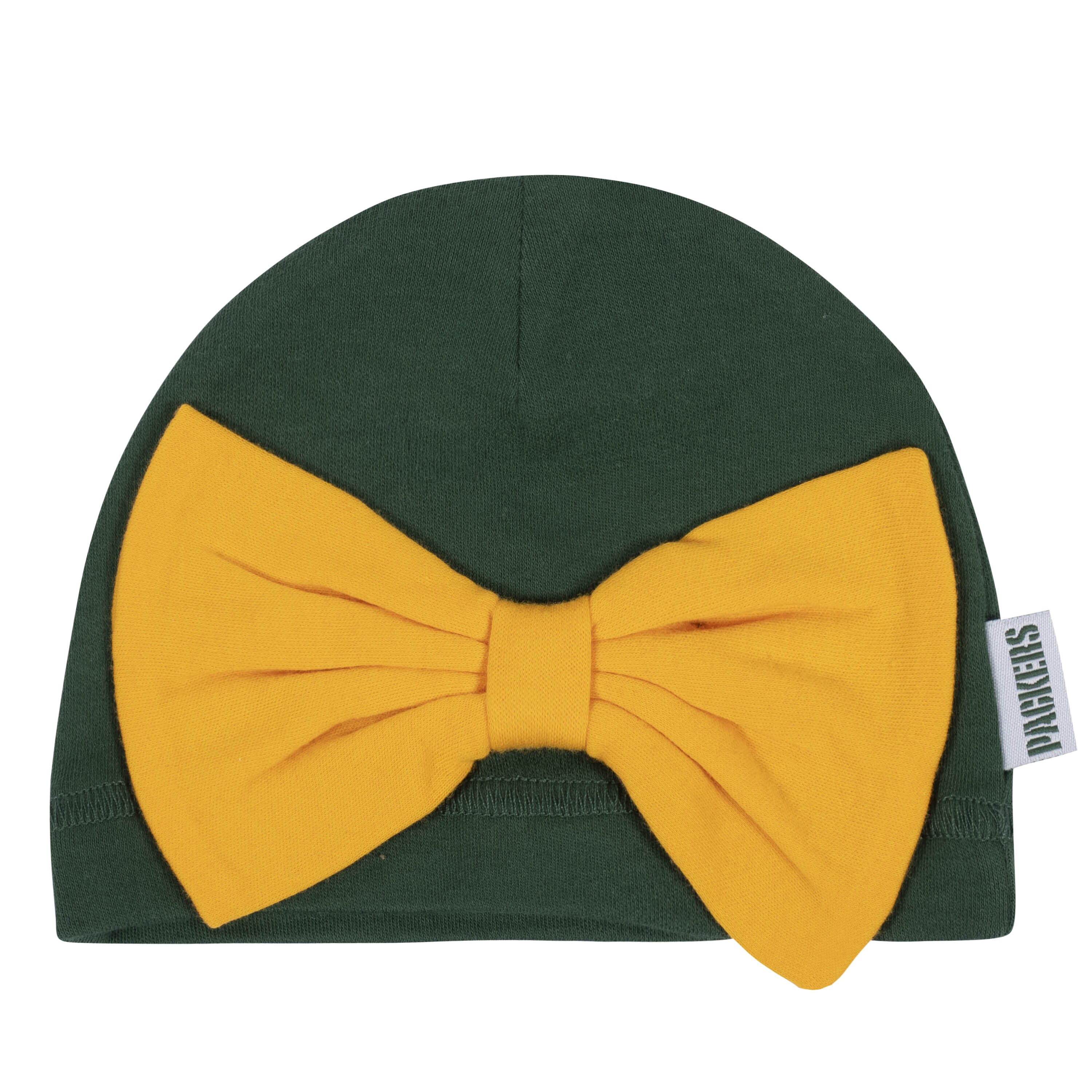 3-Piece Baby Girls Green Bay Packers Bodysuit, Footed Pant, and Cap Set - Image 4