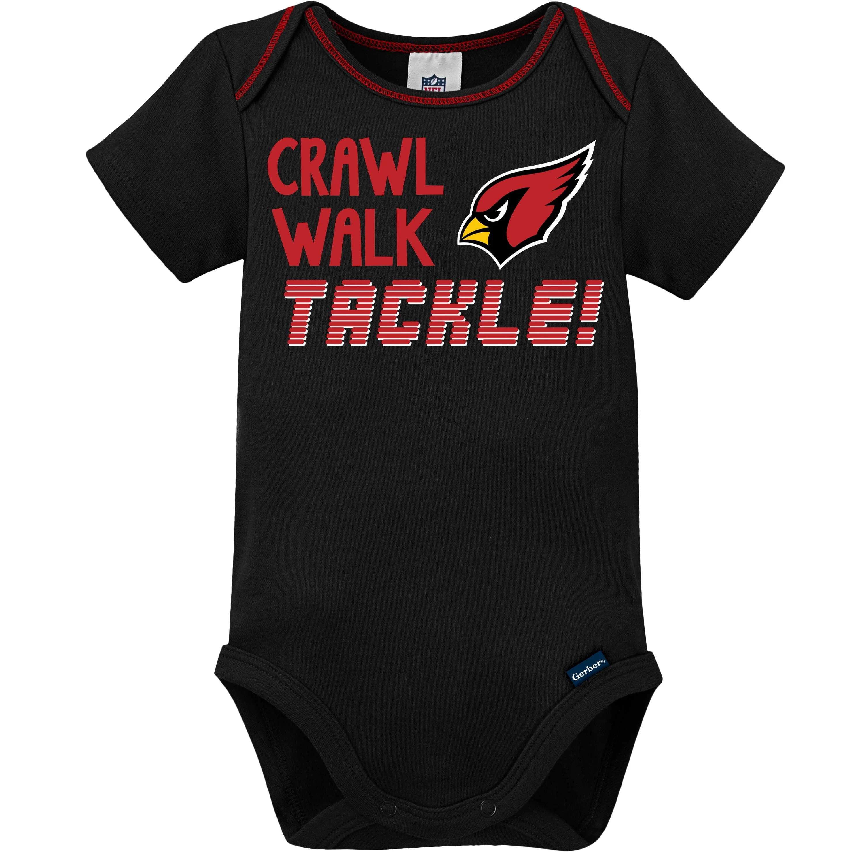 3-Pack Baby Boys Arizona Cardinals Short Sleeve Bodysuits - Image 4