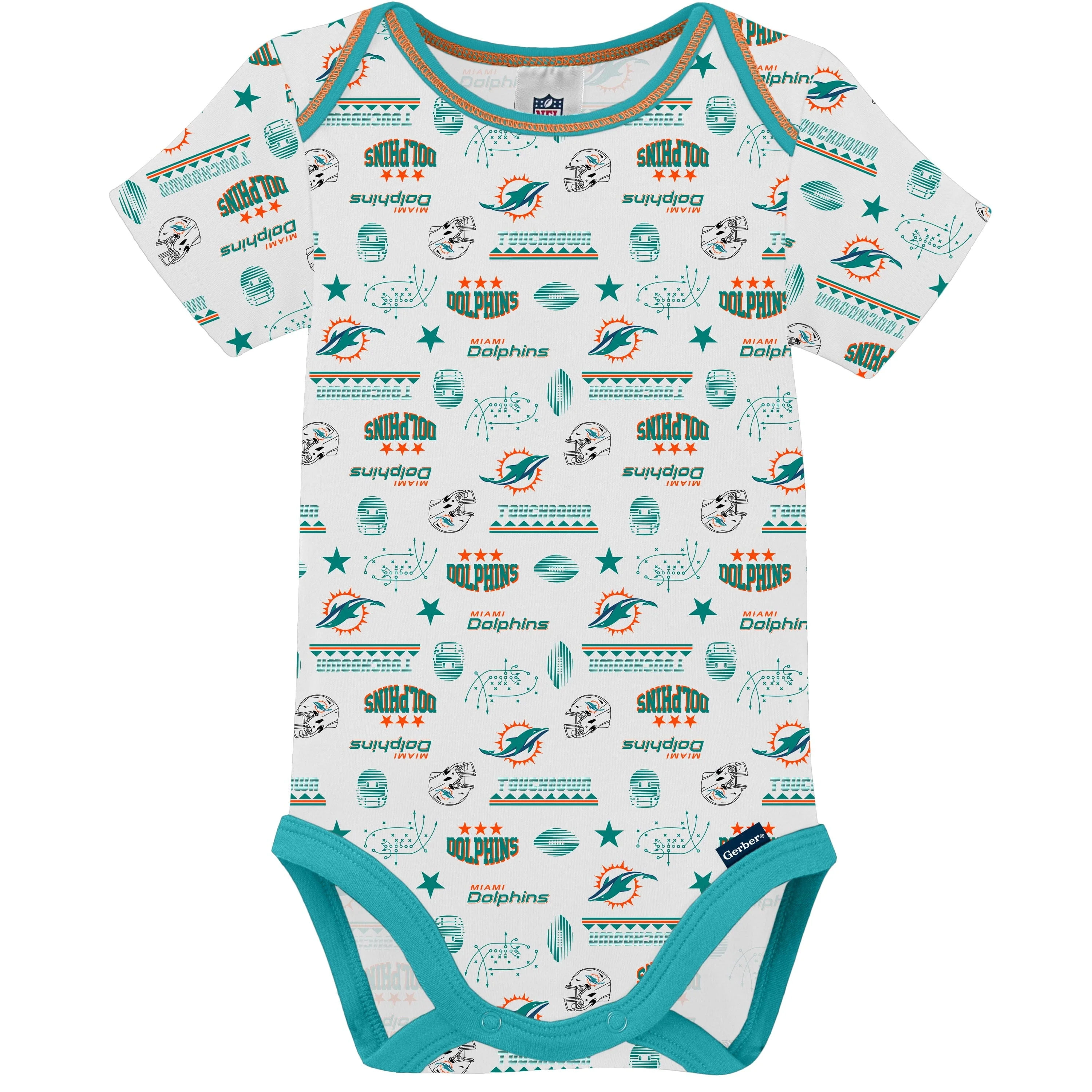 3-Pack Baby Boys Dolphins Short Sleeve Bodysuits - Image 3