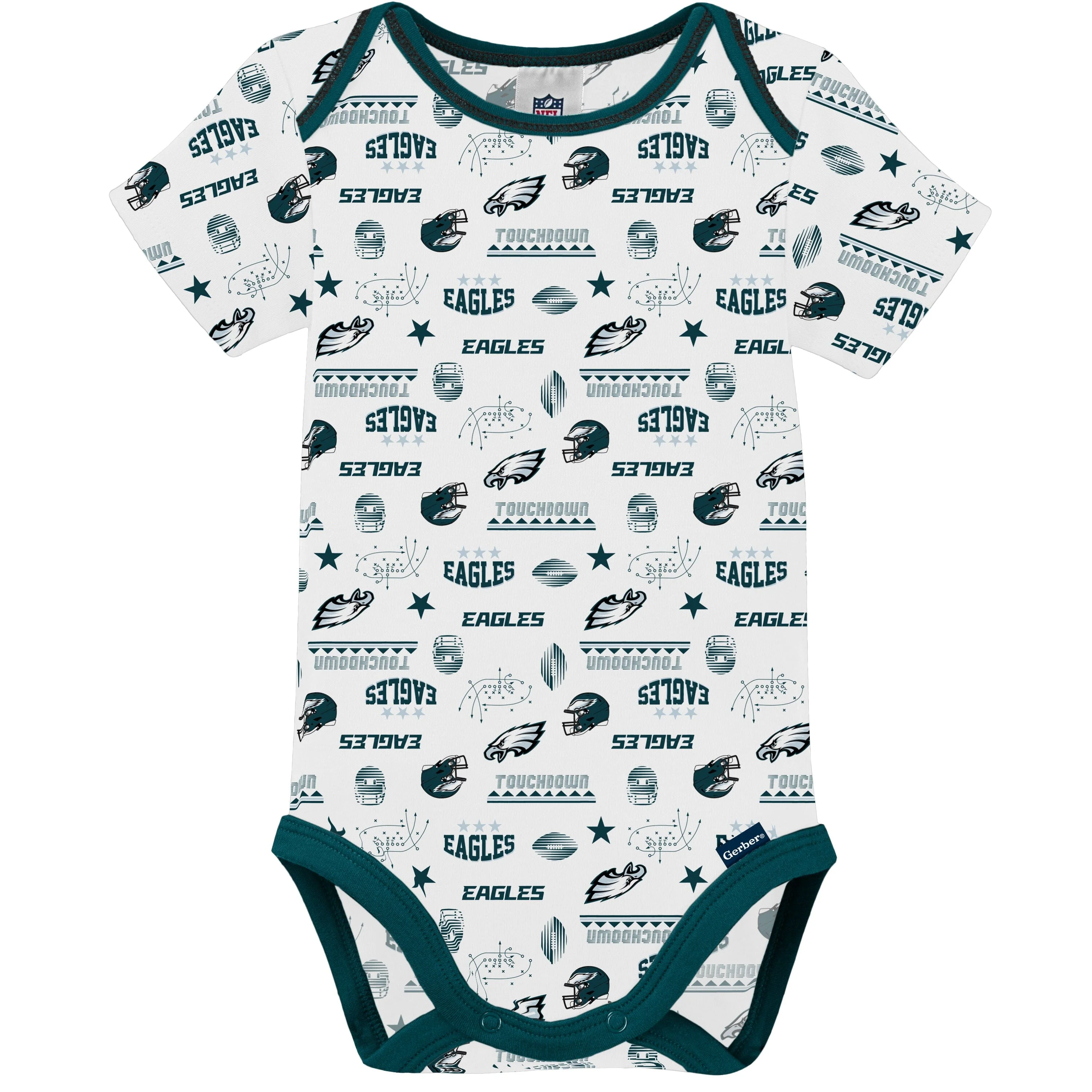 3-Pack Baby Boys Philadelphia Eagles Short Sleeve Bodysuits - Image 3