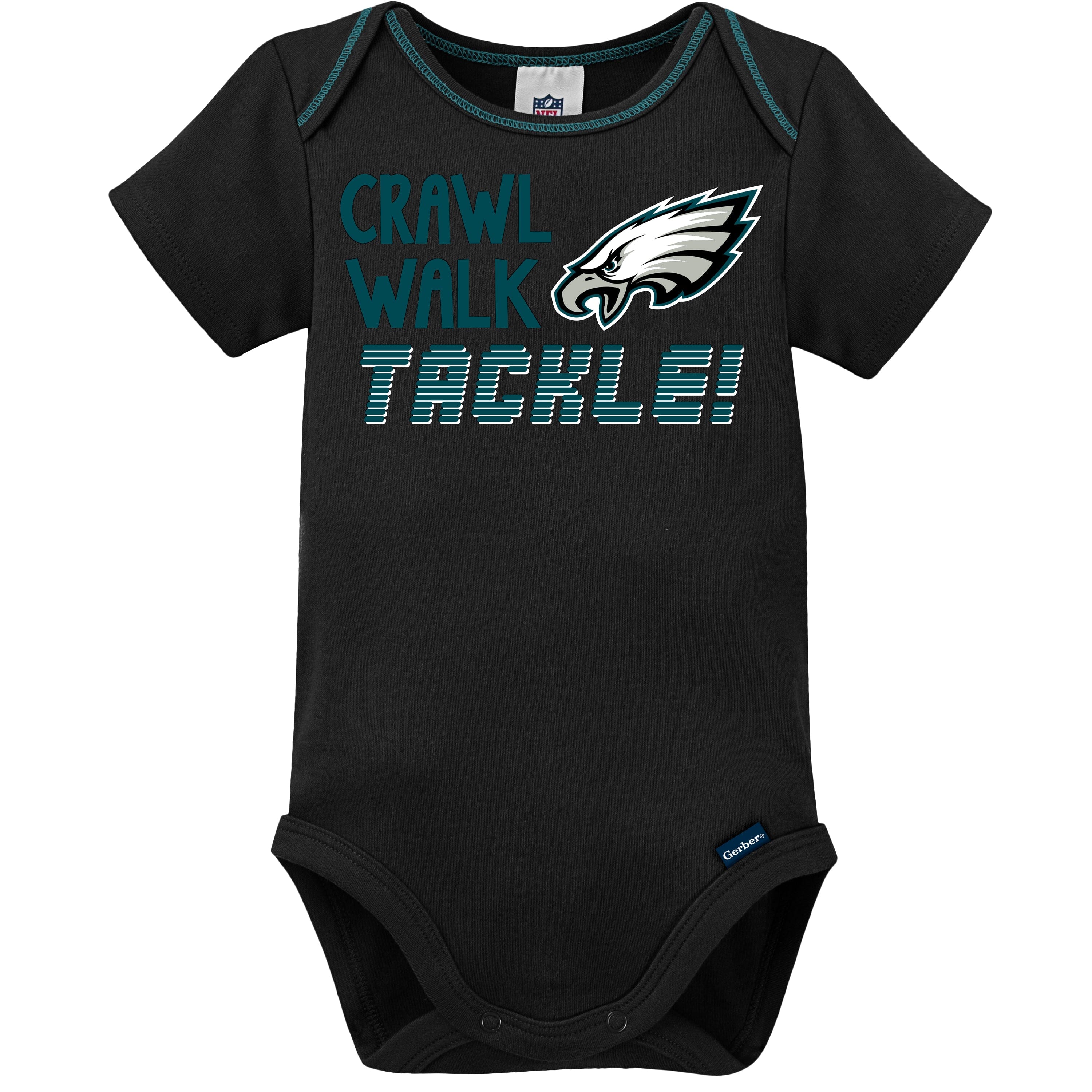 3-Pack Baby Boys Philadelphia Eagles Short Sleeve Bodysuits - Image 4