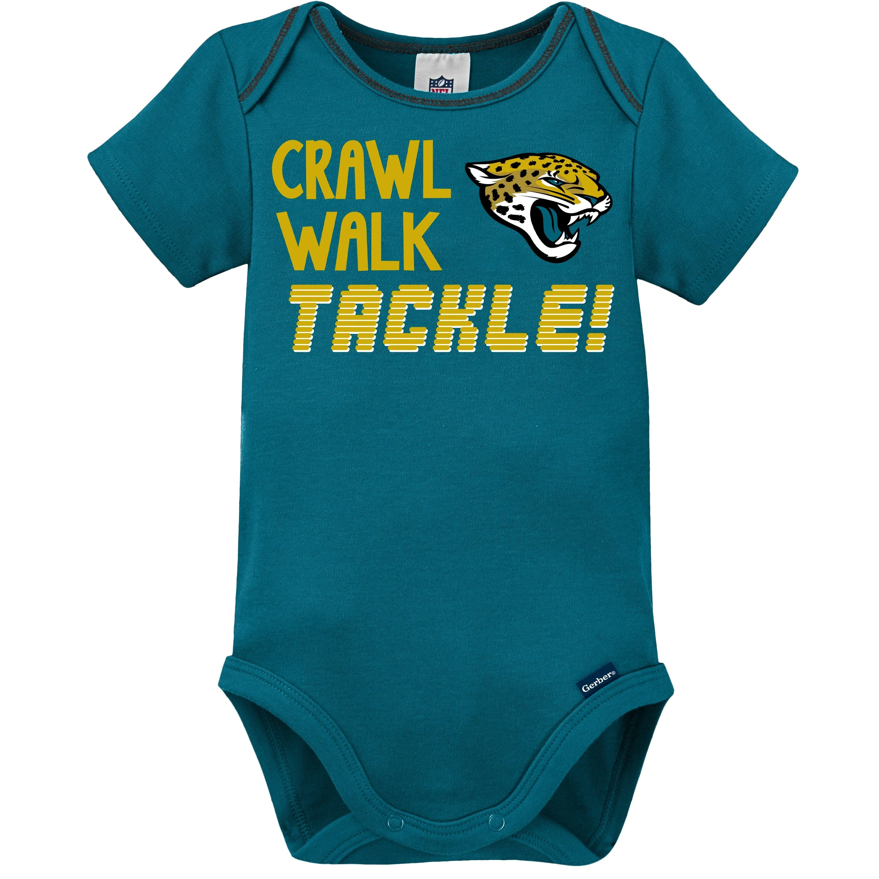 3-Pack Baby Boys Jaguars Short Sleeve Bodysuits - Image 4