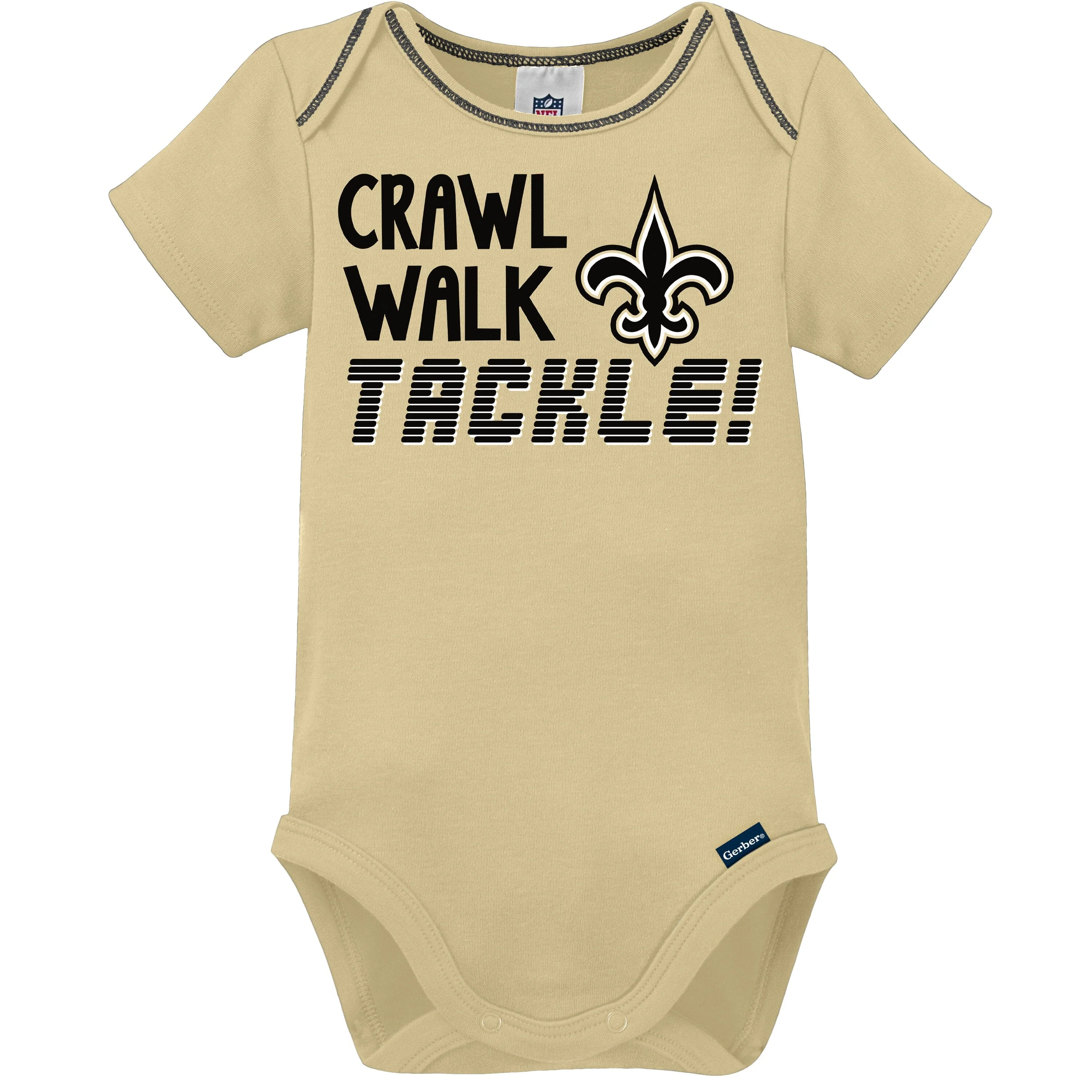 3-Pack Baby Boys Saints Short Sleeve Bodysuits - Image 4