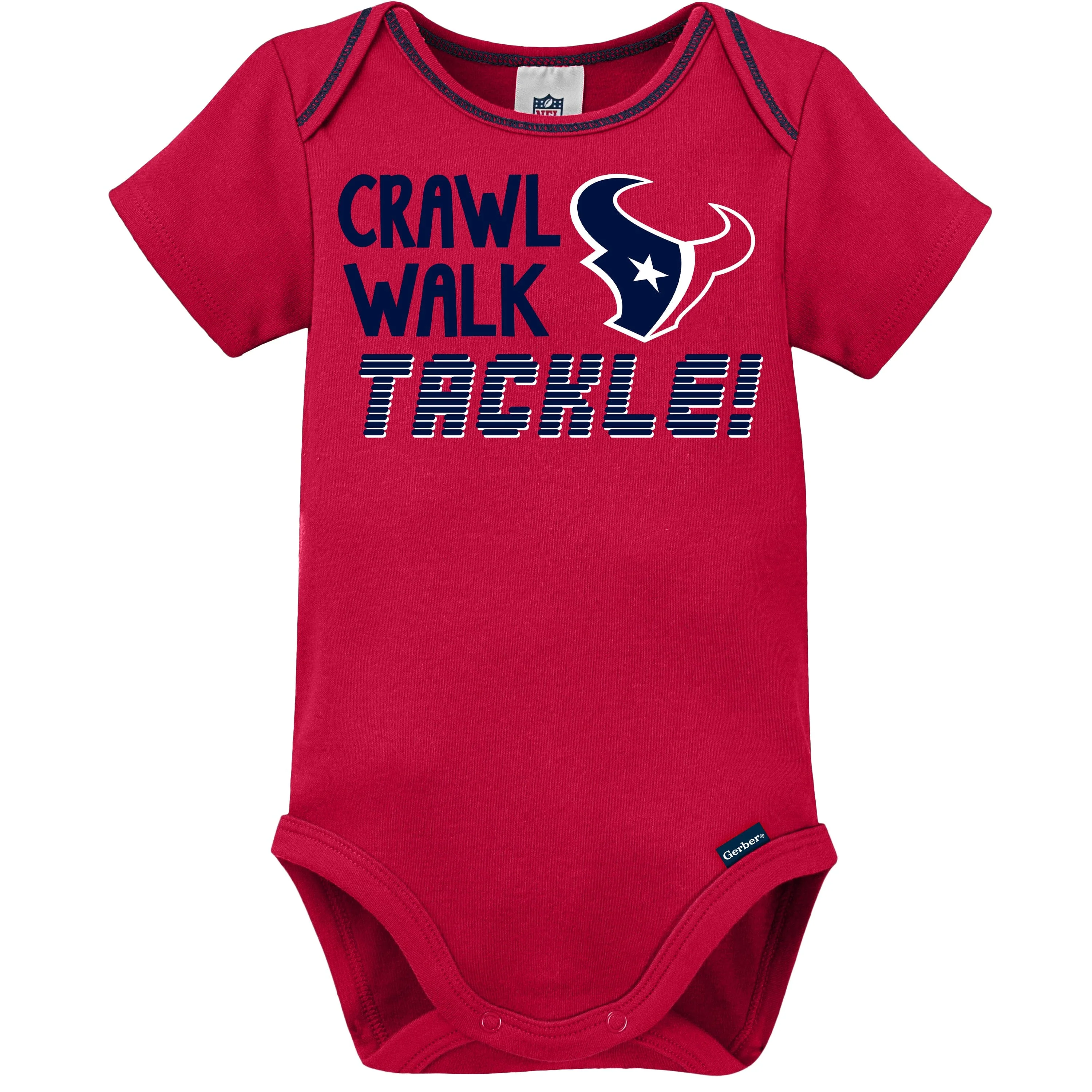 3-Pack Baby Boys Texans Short Sleeve Bodysuits - Image 4