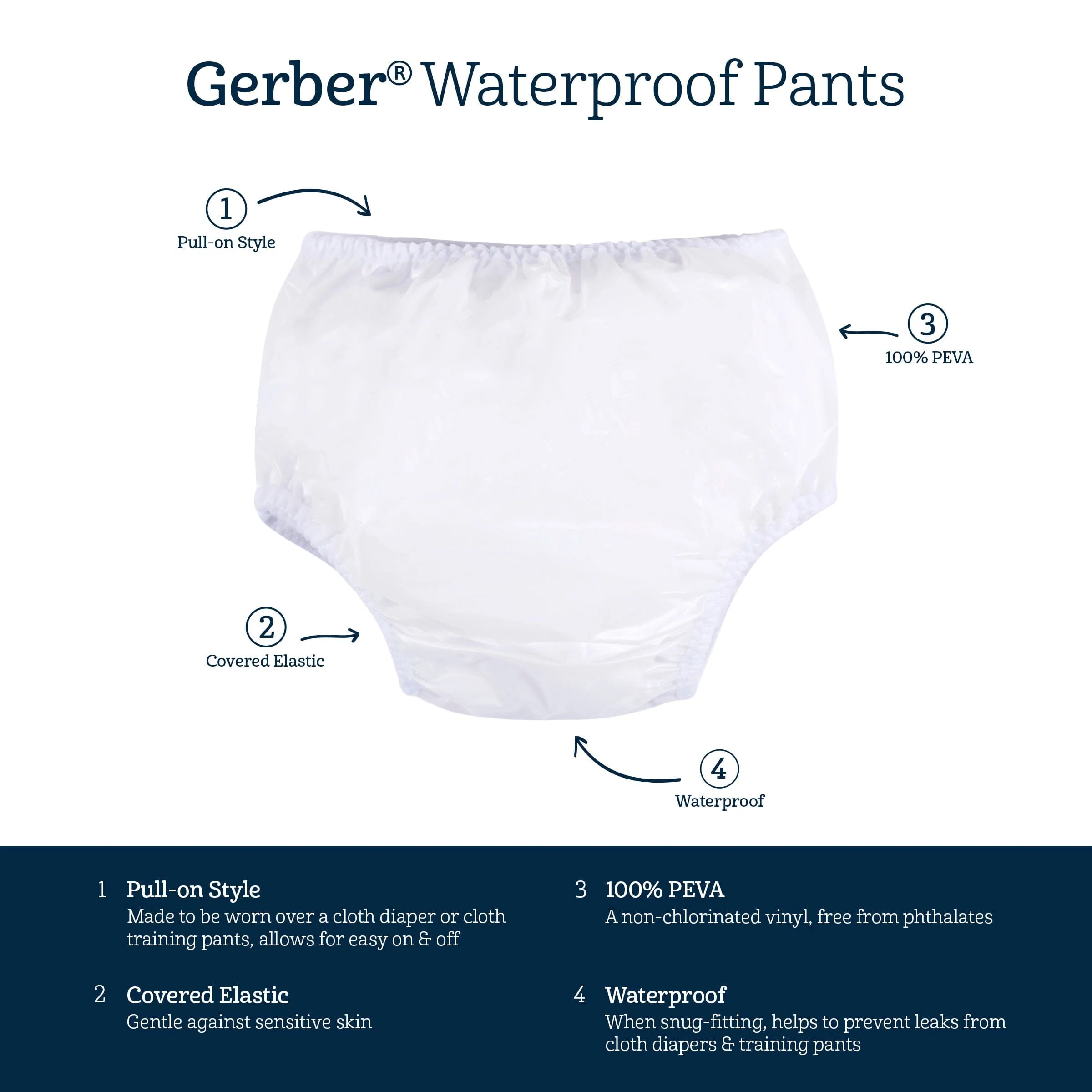 4-pack White Waterproof Pants - Image 4